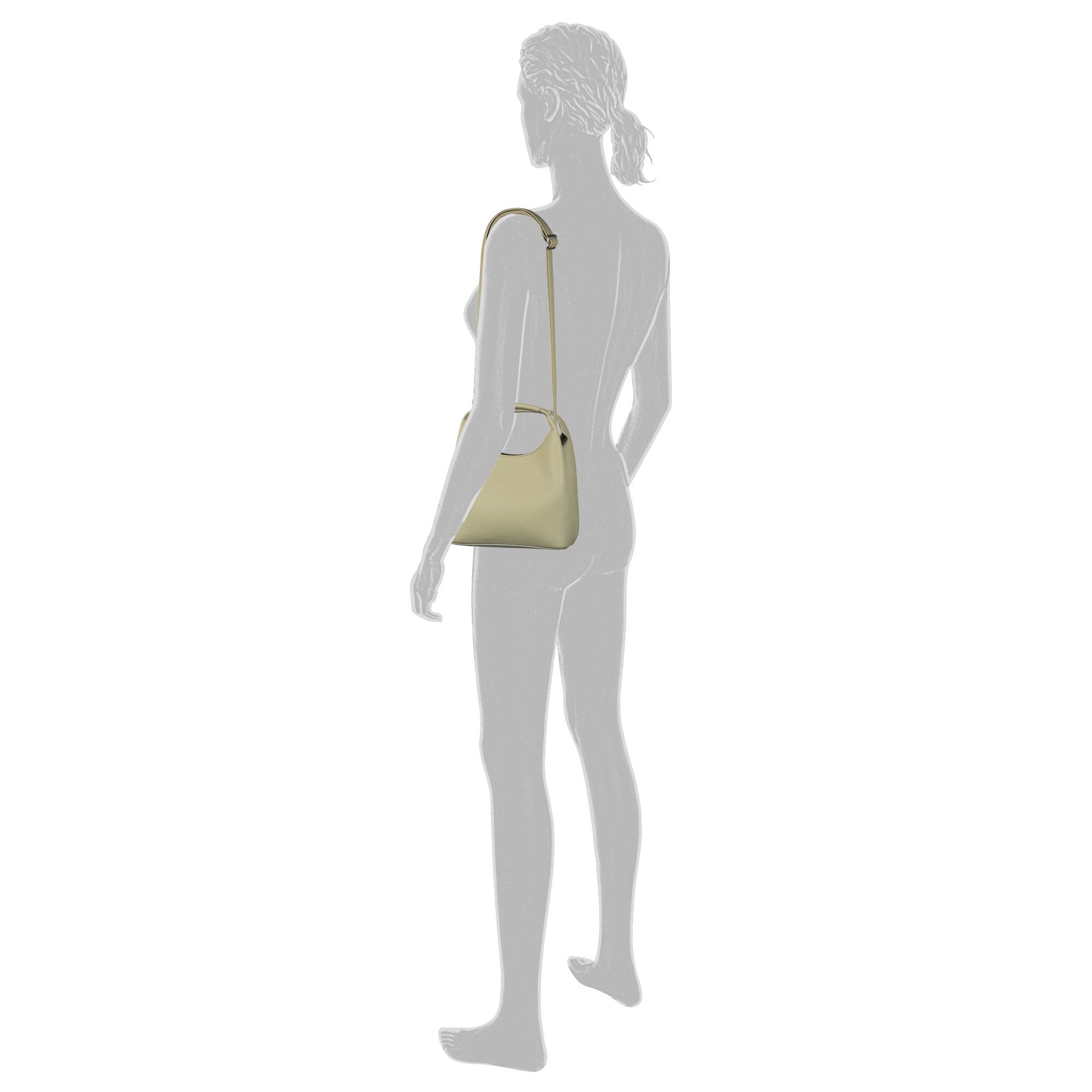 Tom Tailor Denim Hobo-tas Luara van nerf imitatieleer in actuele trendkleuren