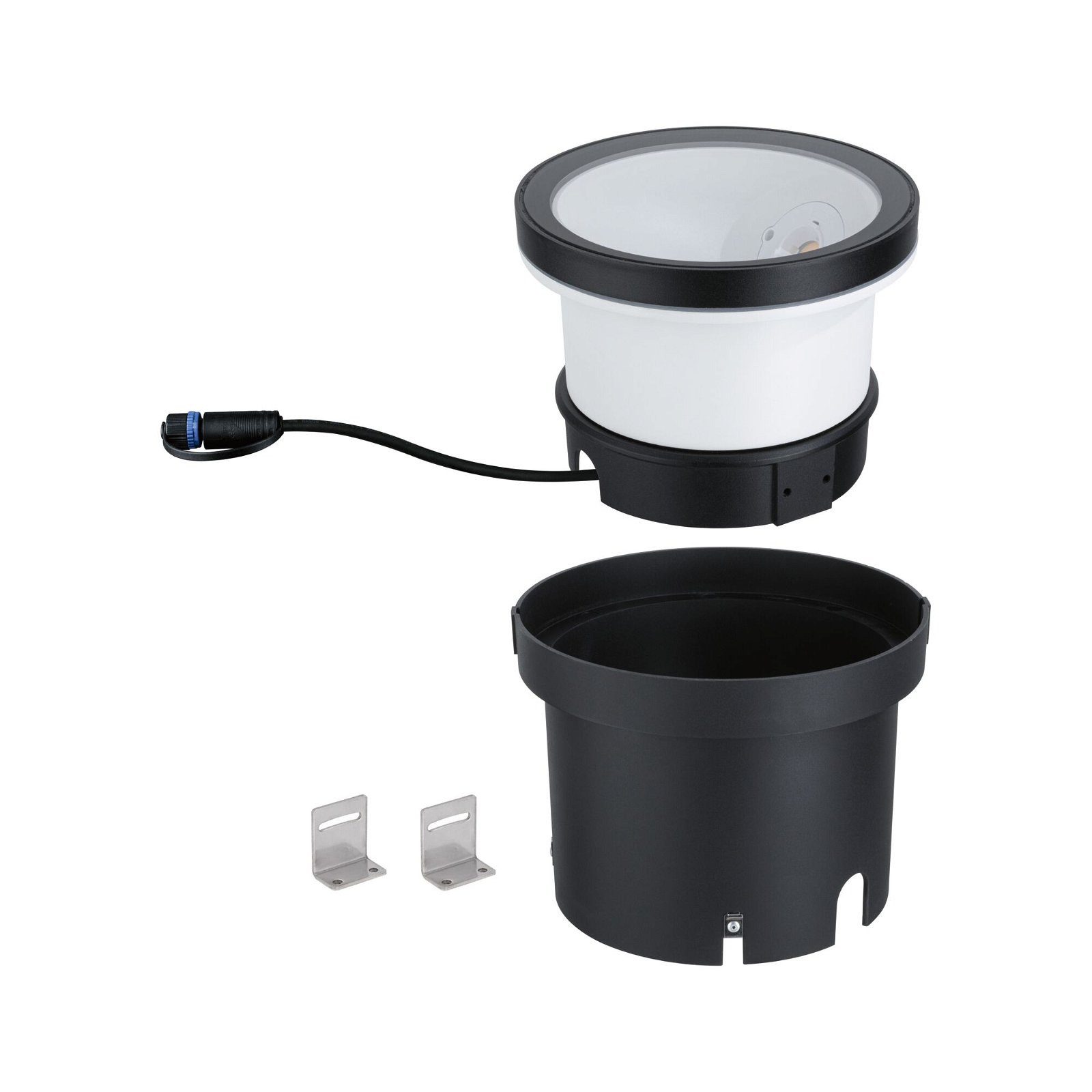 Paulmann Led-tuinlamp Plug & Shine Wandfluter Ocos Enkel lamp IP67 3000K 6,1W Antraciet (1 stuk)