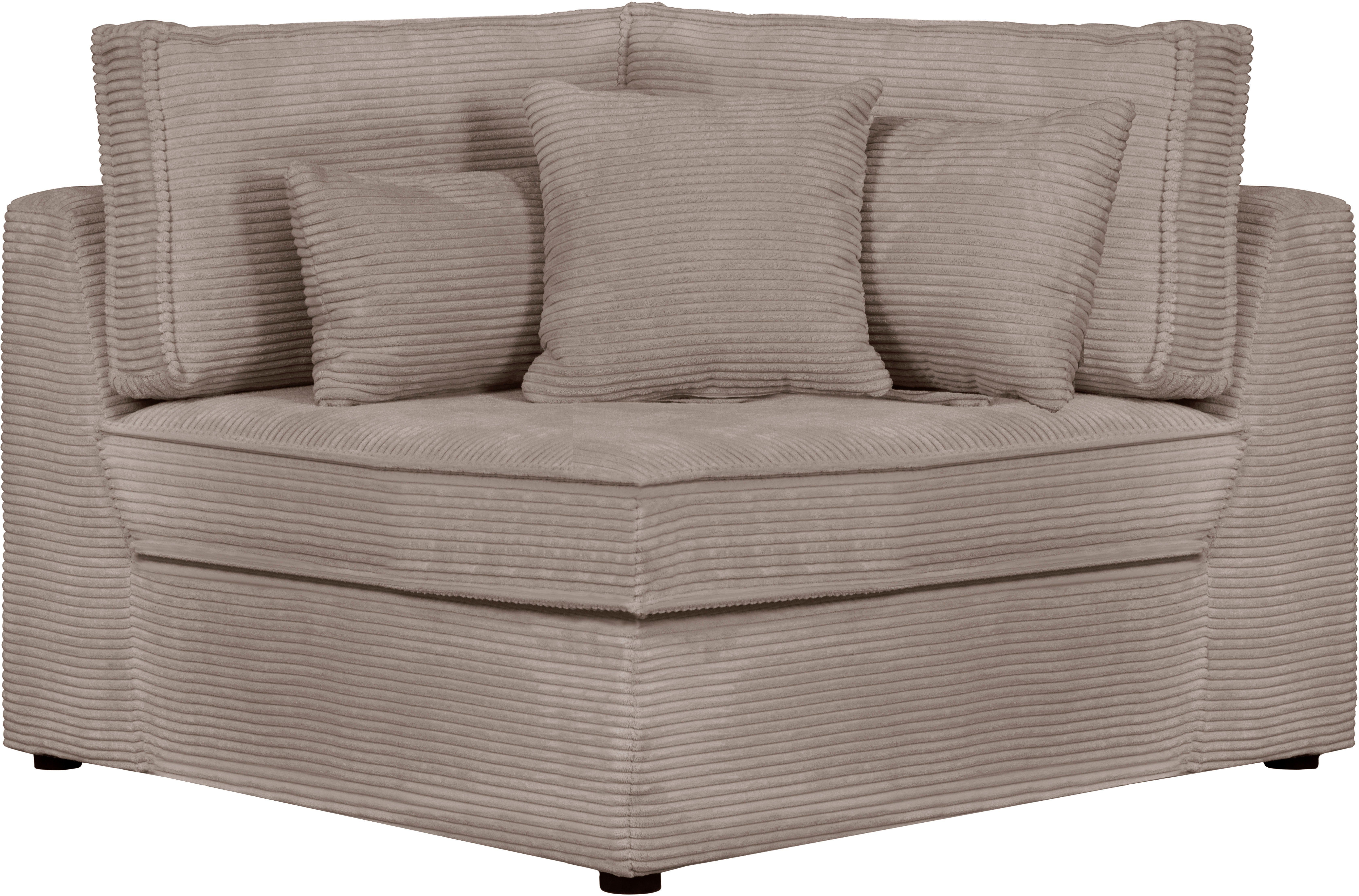 RAUM.ID Bank-hoekelement Florid Deel van een modulaire bank , stevig zitcomfort, ook in cord