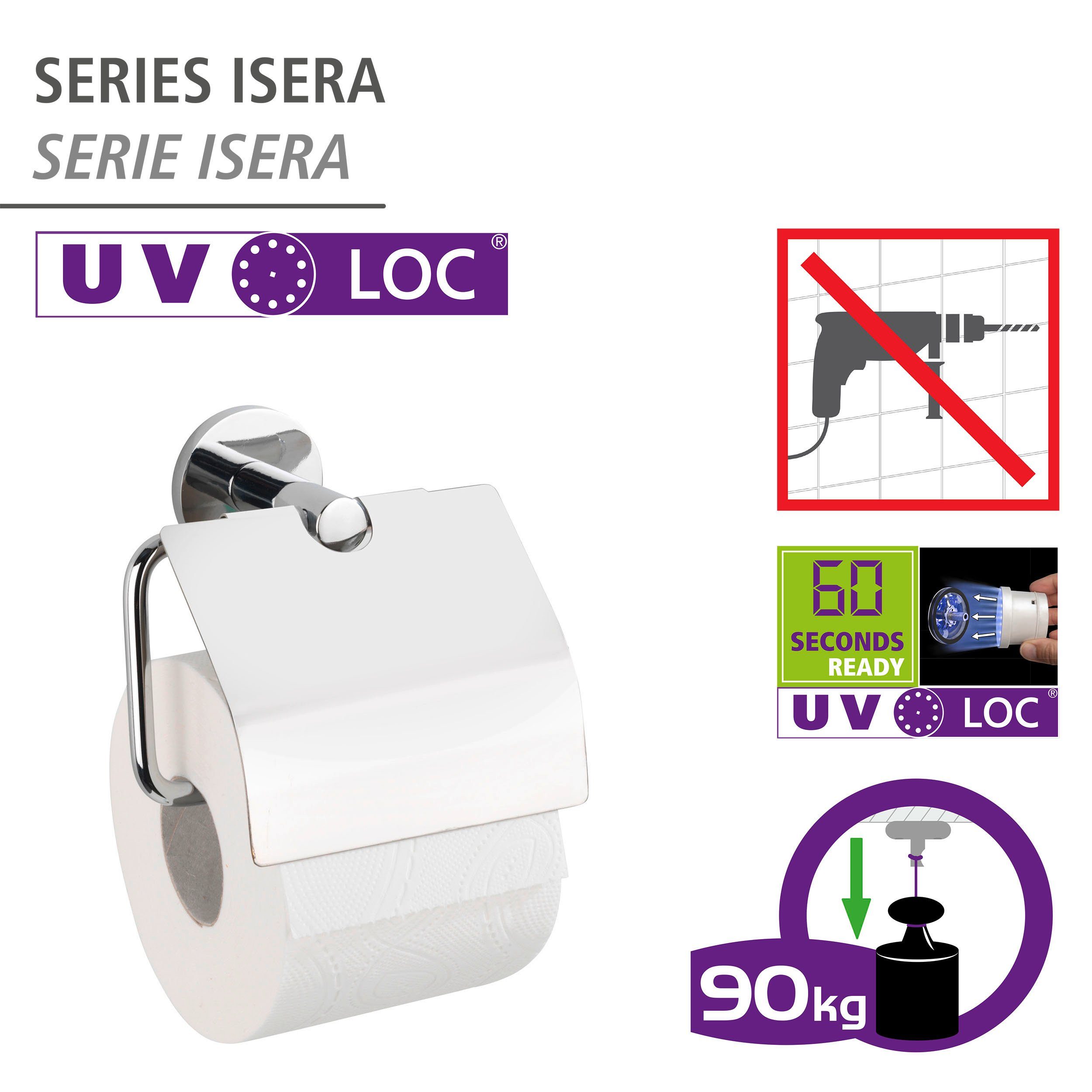 WENKO Toiletrolhouder UV-Loc® Isera Bevestigen zonder boren
