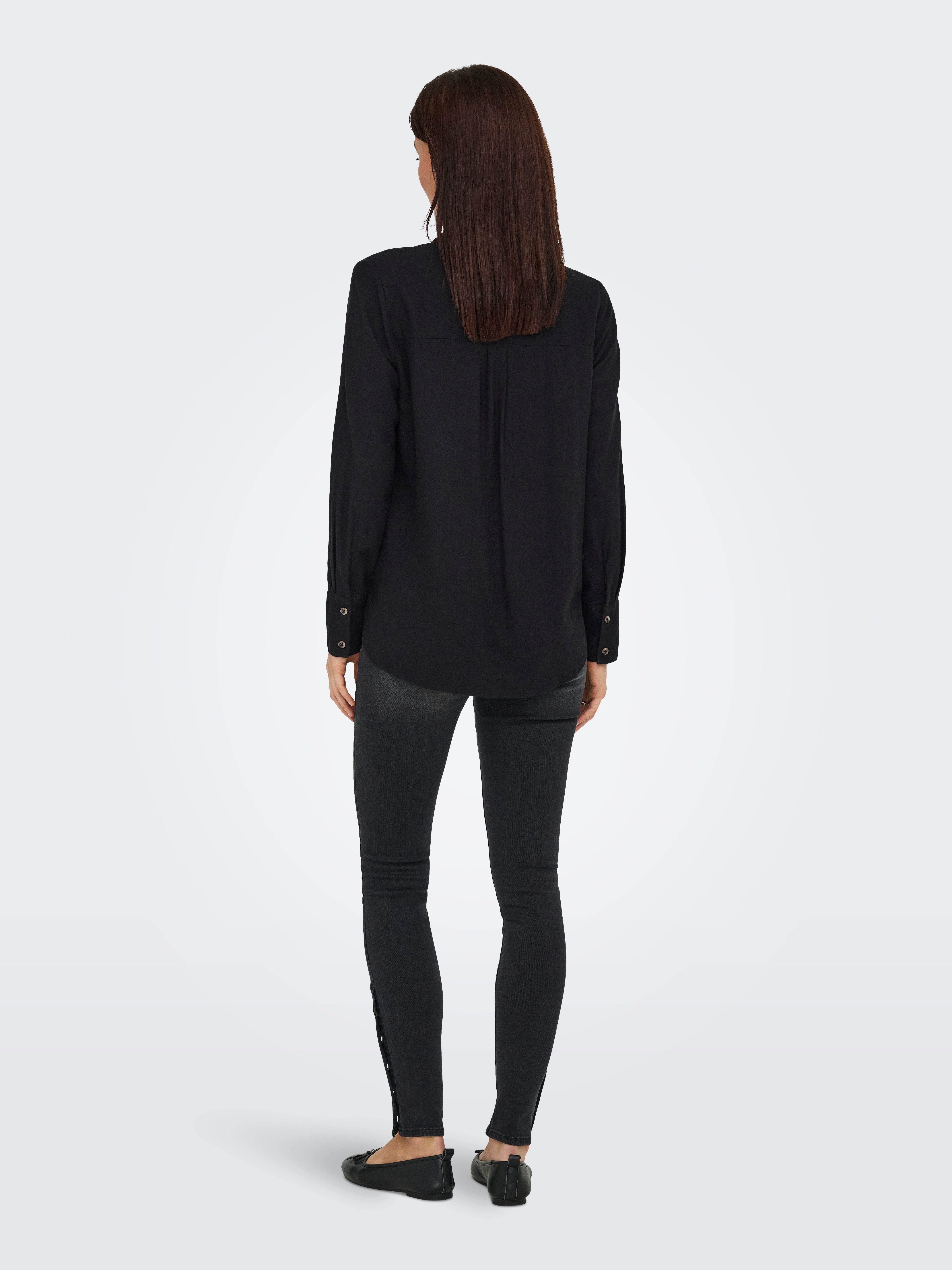 JDY Overhemdblouse JDYSAY L/S LINEN LOOSE SHIRT WVN NOOS