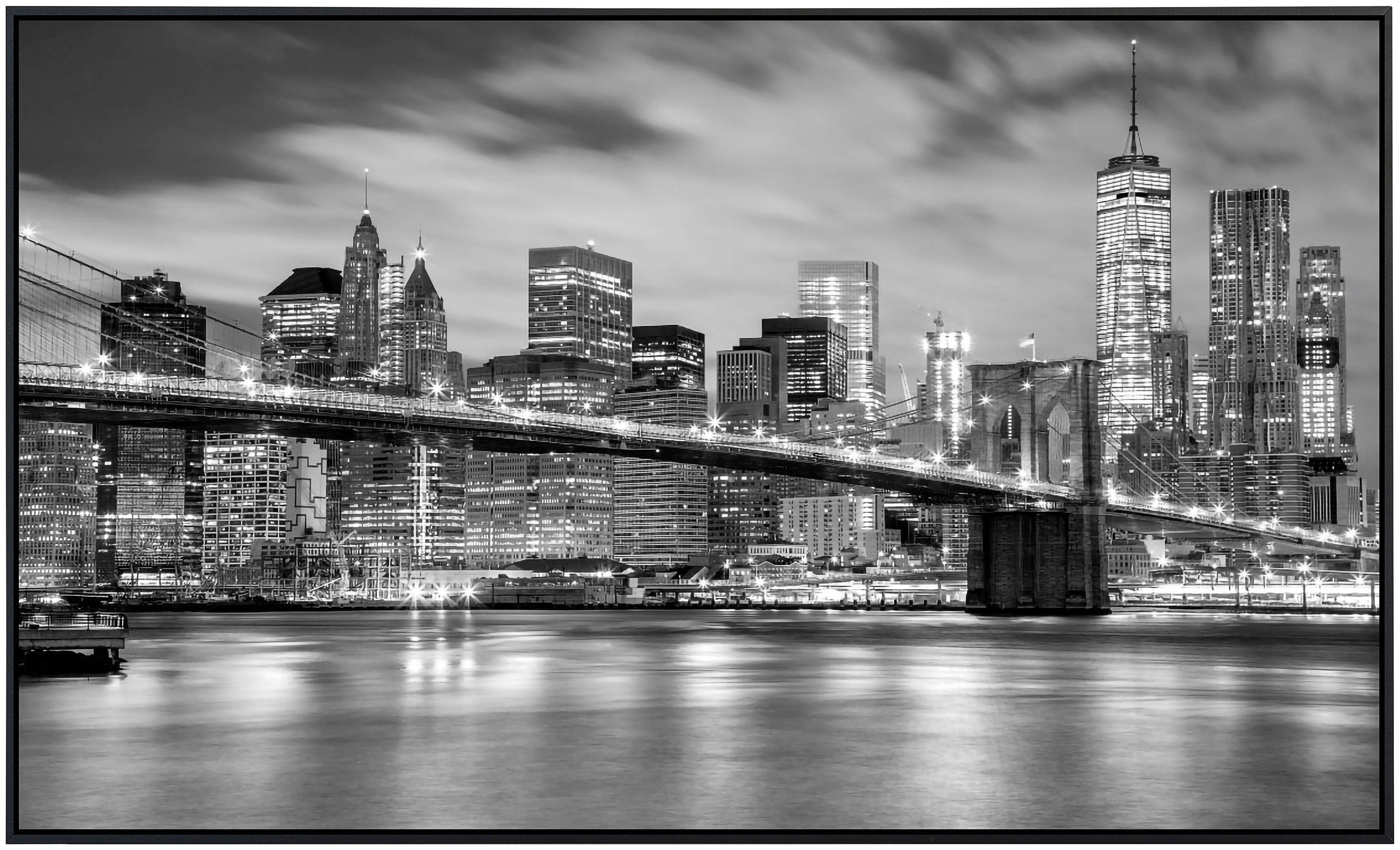 Papermoon Infraroodverwarming Brooklyn Bridge zwart & wit zeer aangename stralingswarmte