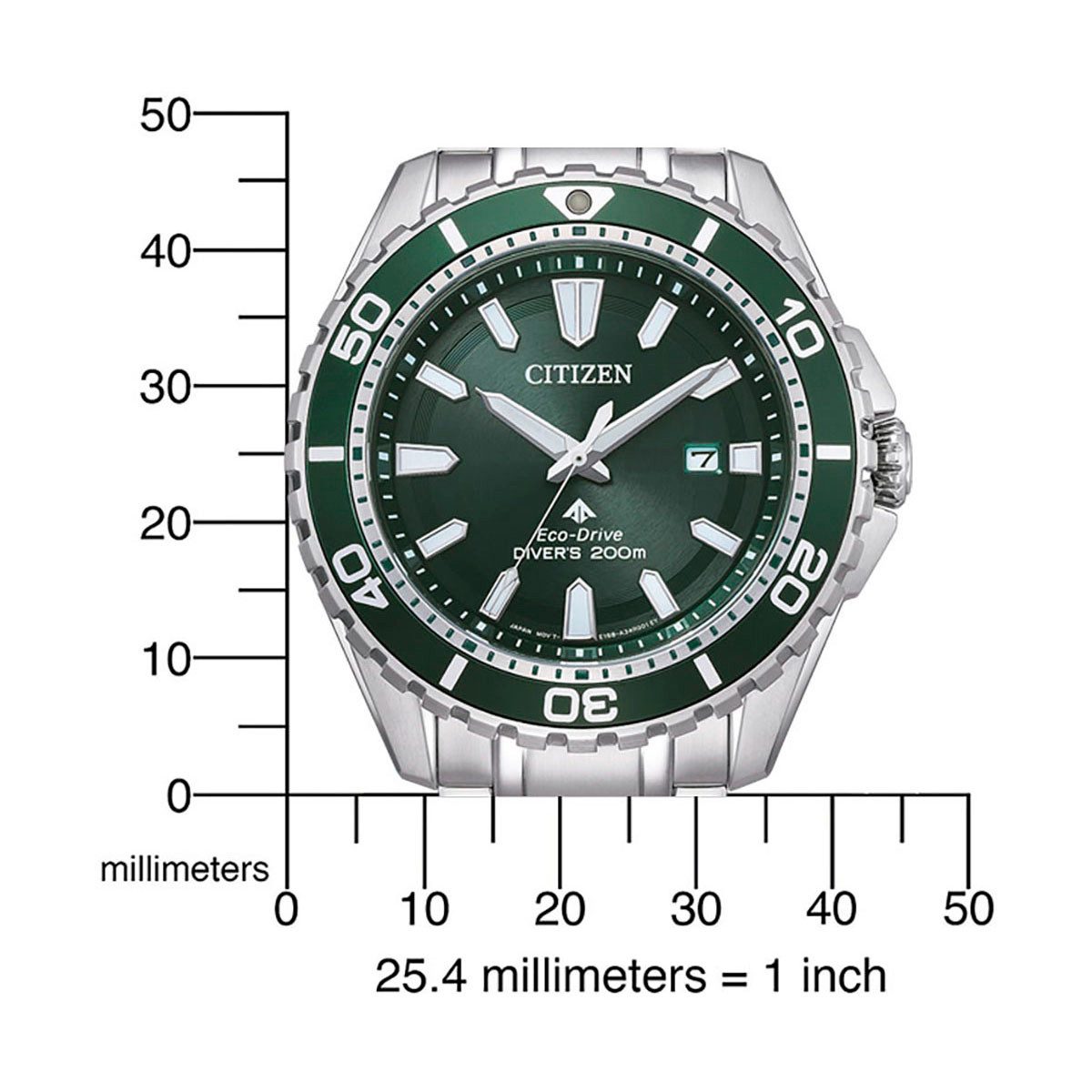 Citizen Duikhorloge BN0199-53X Polshorloge, herenhorloge, solar, tot 20 bar waterdicht, roestvrijstalen band