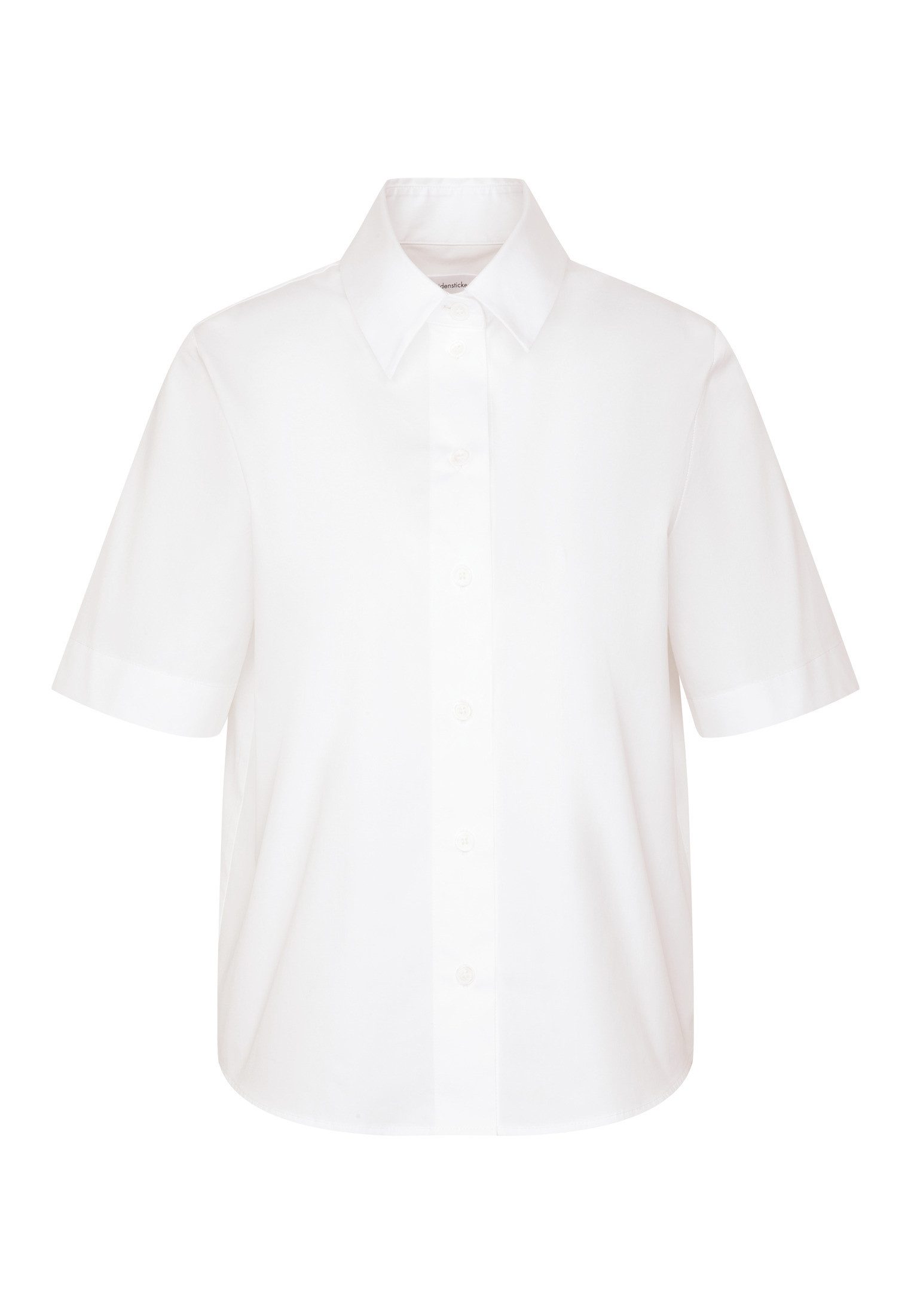 seidensticker Overhemdblouse Zwarte roos Korte mouwen kraag uni
