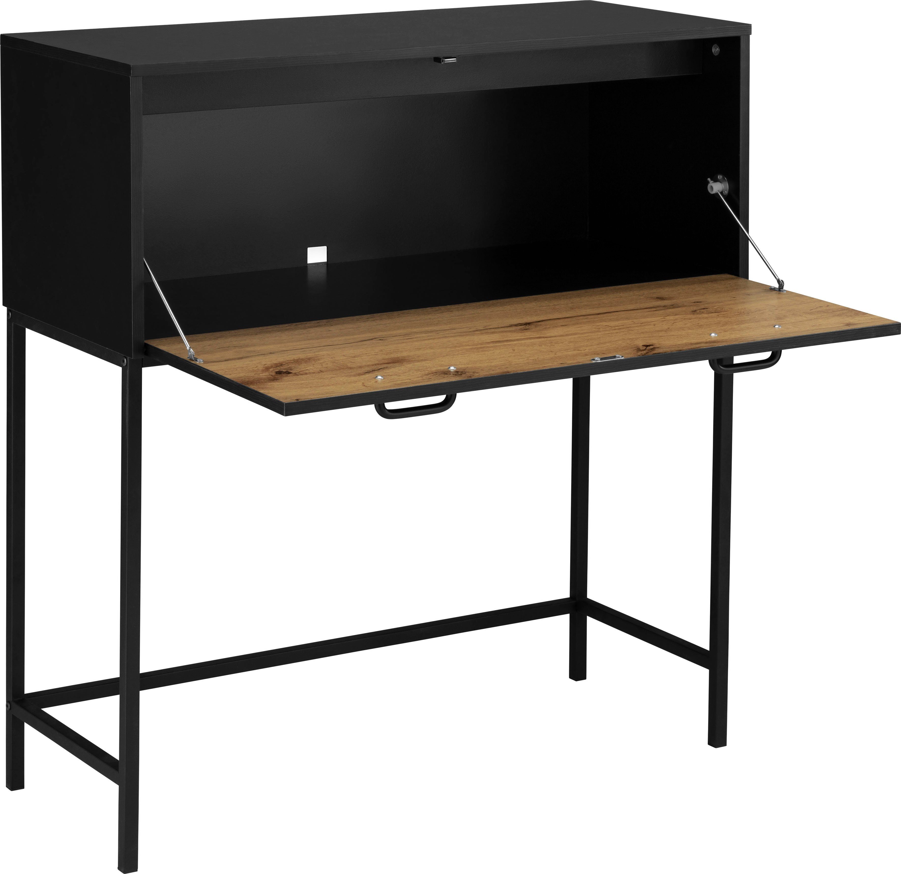 Places of Style Secretaire Rocco Breedte 90 cm,klep met magneetsluiting