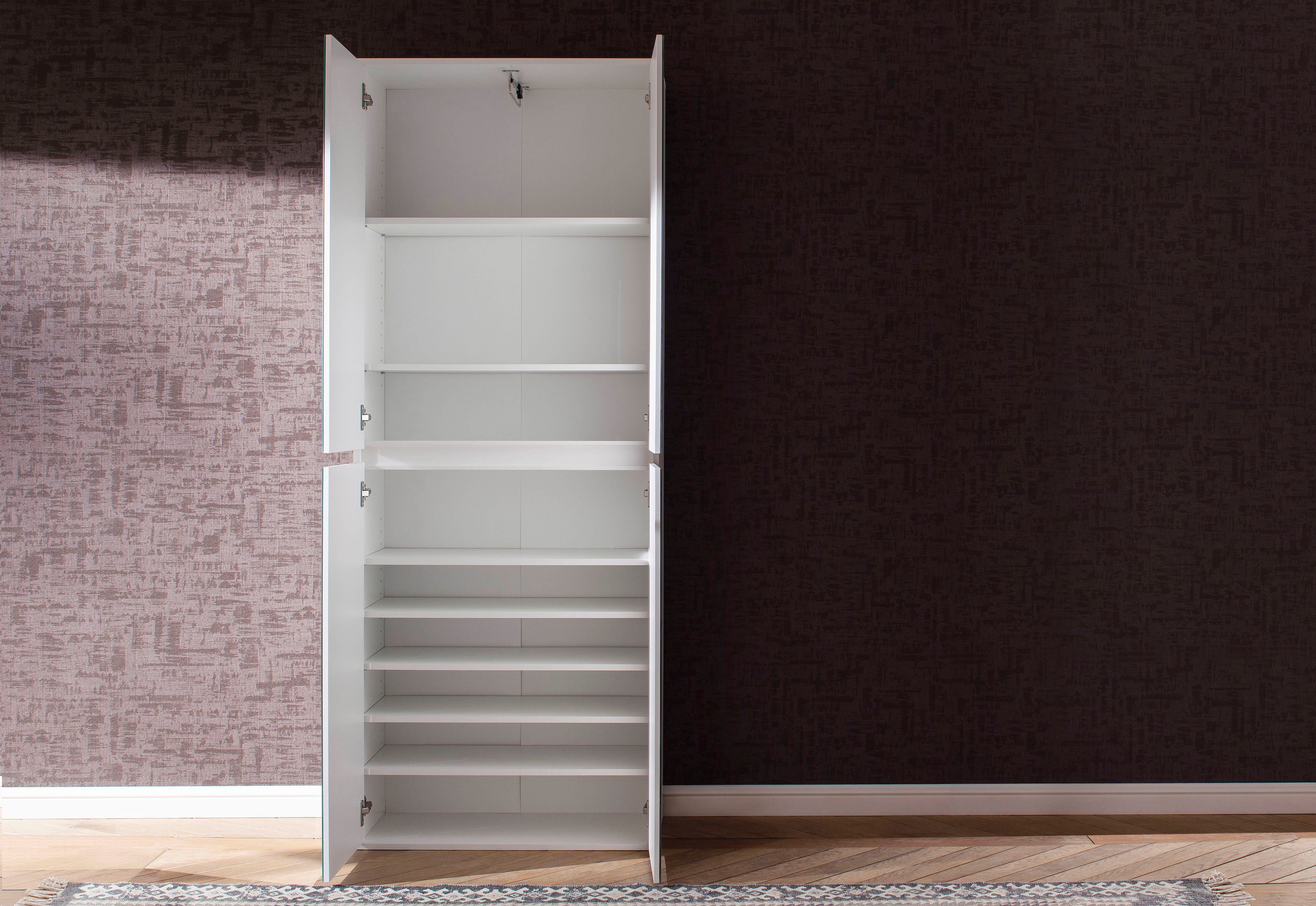 INOSIGN Halmeubelset Malcesine 3 multifunctionele kasten met spiegelglasfronten - (b/d/h) 222/34/191 cm (3-delig)