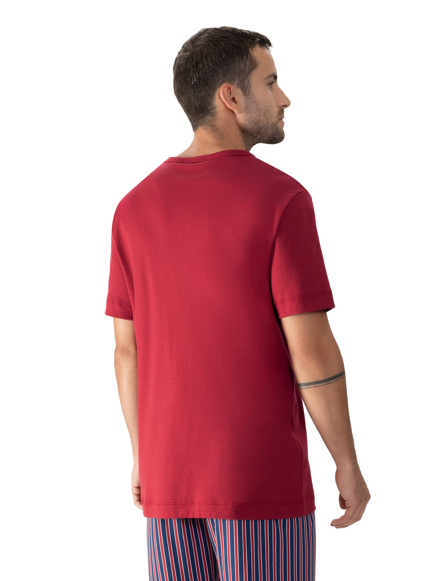 Mey Shirt met V-hals SOLID NIGHT T-shirt van interlock-jersey