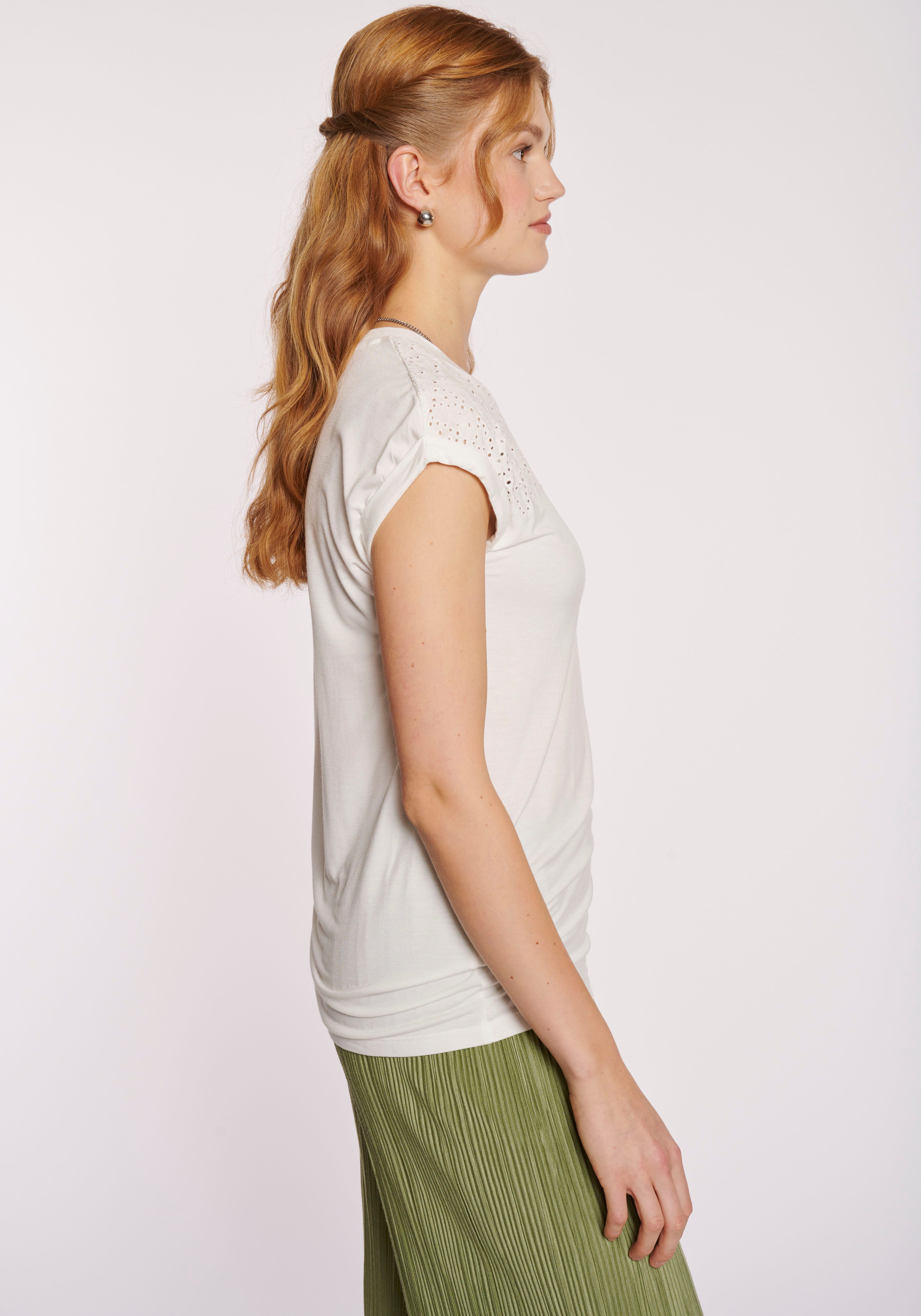 HaILYS Shirt met korte mouwen SS V TP Li44lly met broderie anglaise