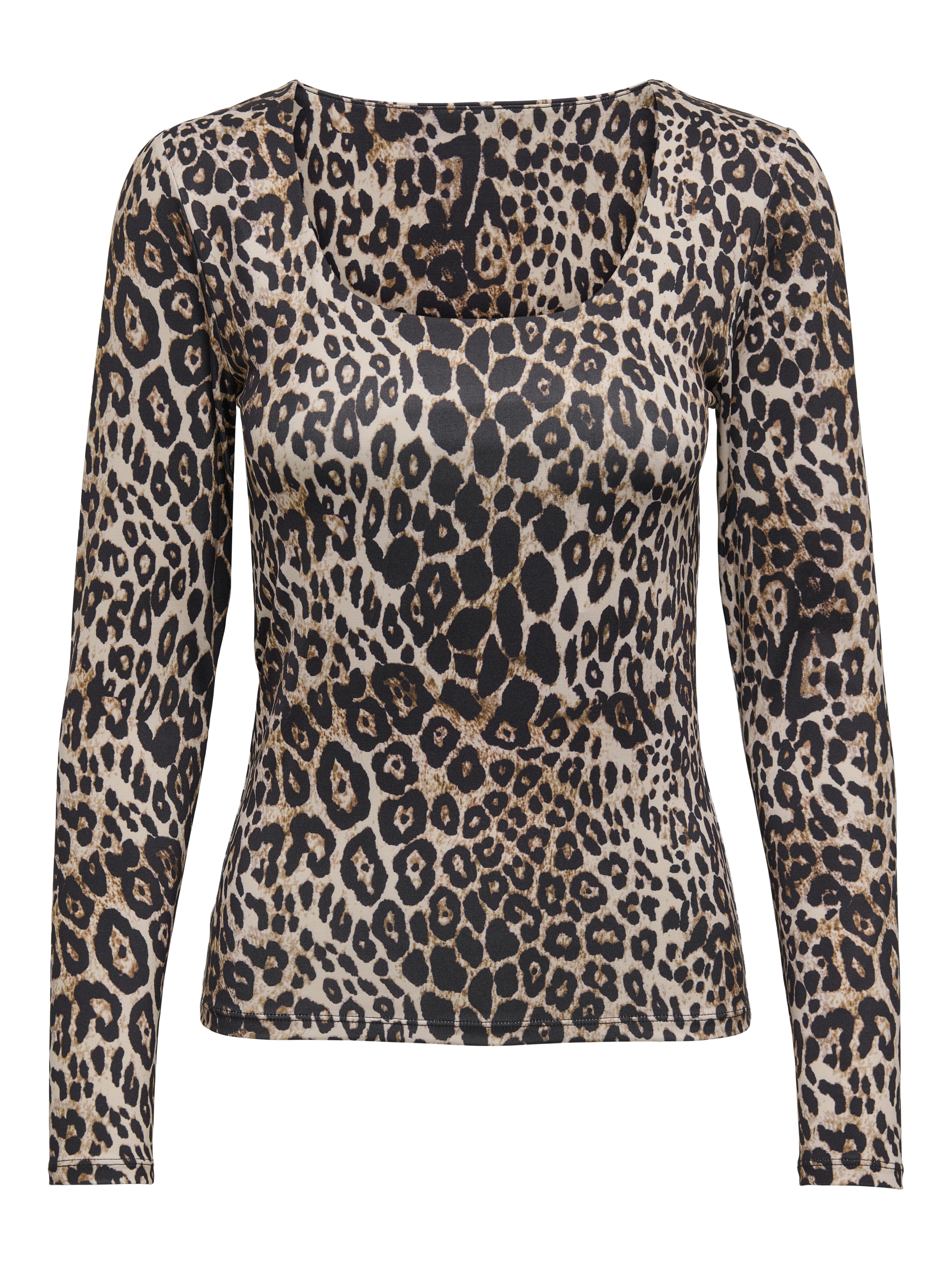 Only Shirt met lange mouwen ONLLONE LEO L/S TWO WAY TOP JRS Met diepe uitsnijding voor of achter te dragen