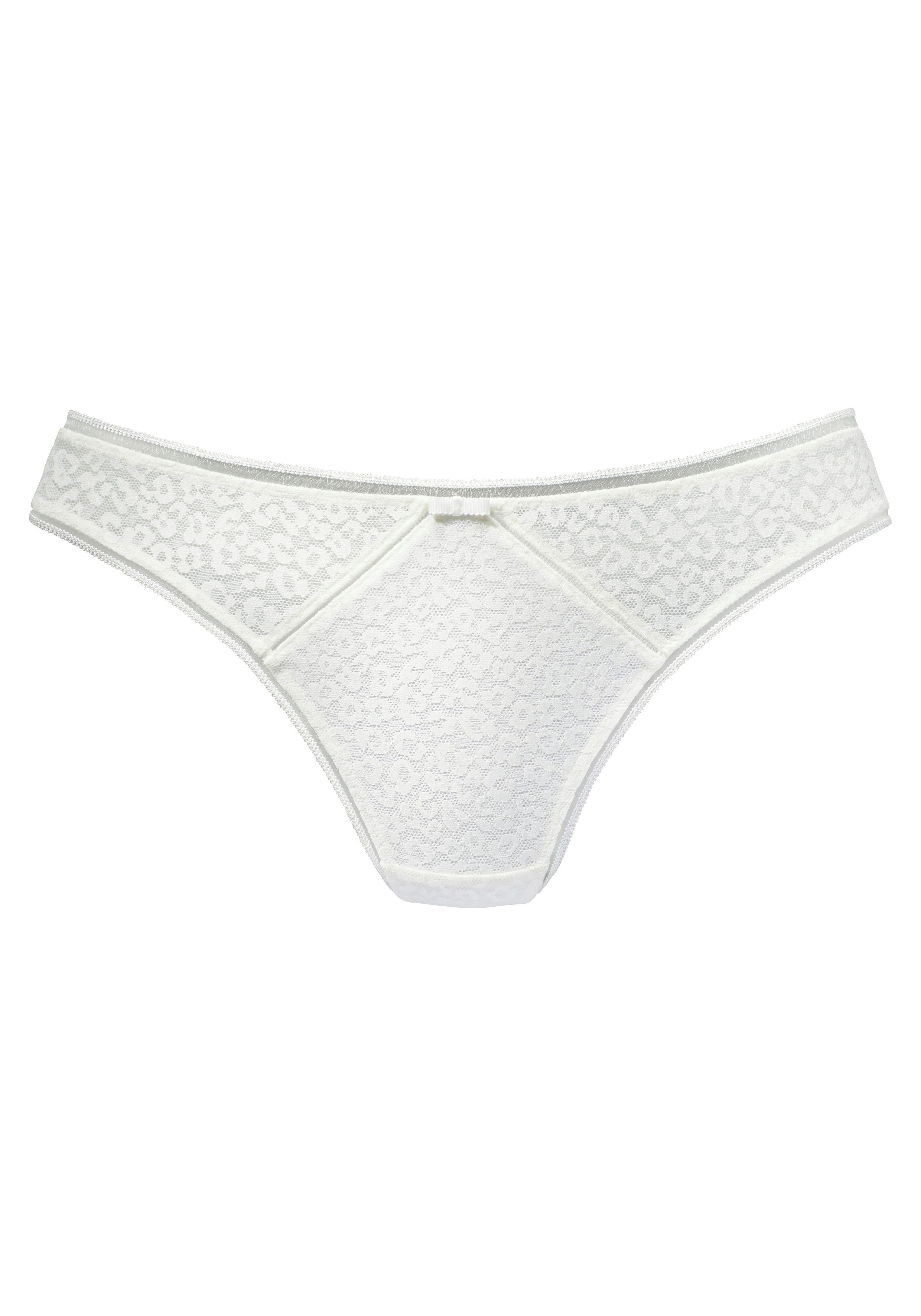 Nuance String van allover jacquardkant in trendy leoprint