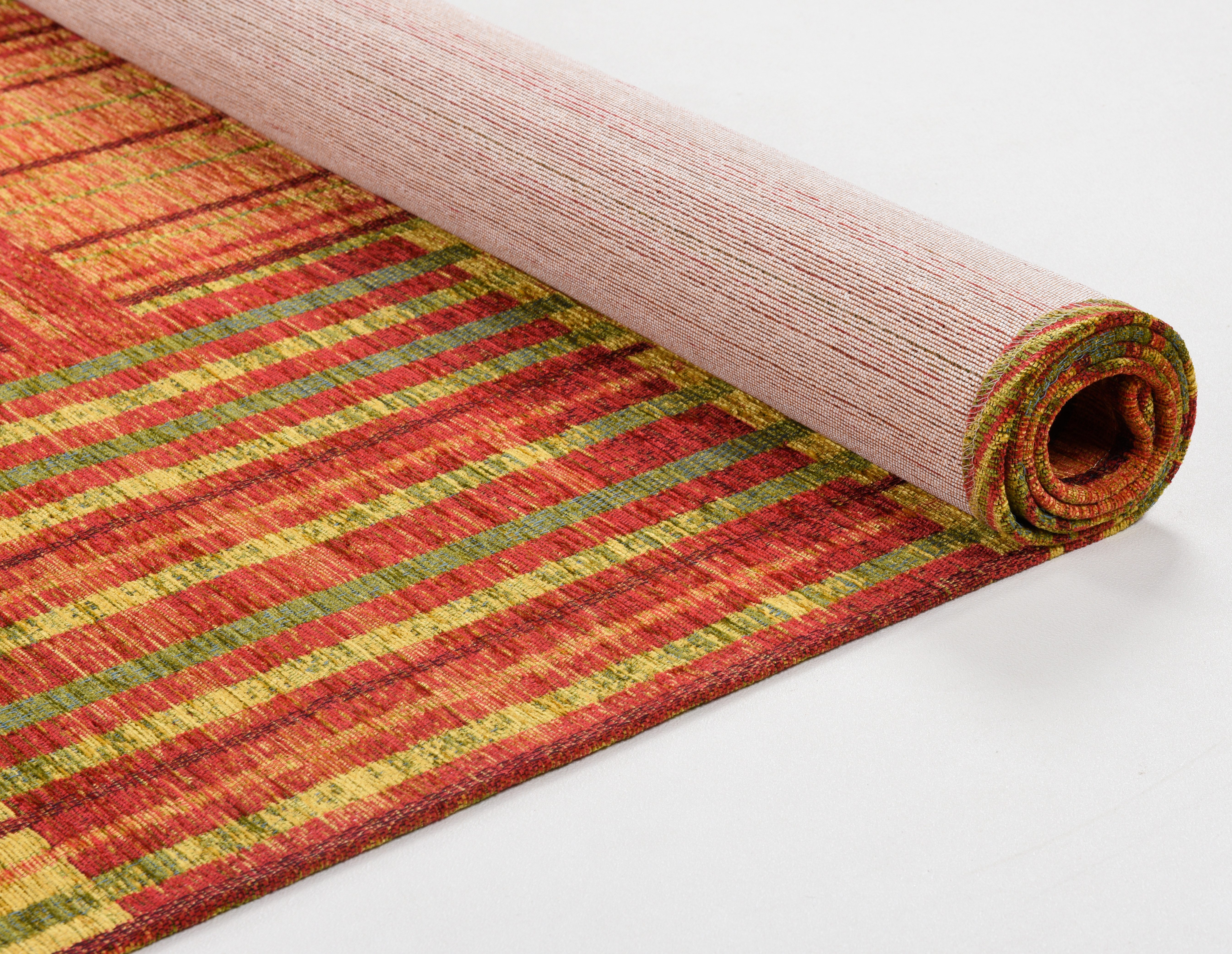 TOM TAILOR HOME Vloerkleed Stripy pat Vlakweefsel, modern patchworkontwerp, gestreept, chenille, woonkamer