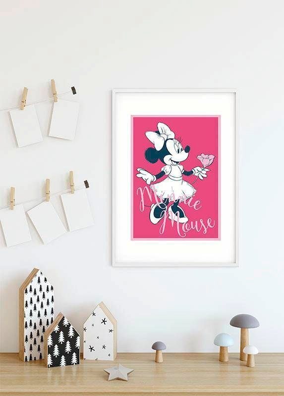 Komar Wanddecoratie Minnie Mouse Girlie Wanddecoratie voor de kinderkamer - zonder lijst (1 stuk)