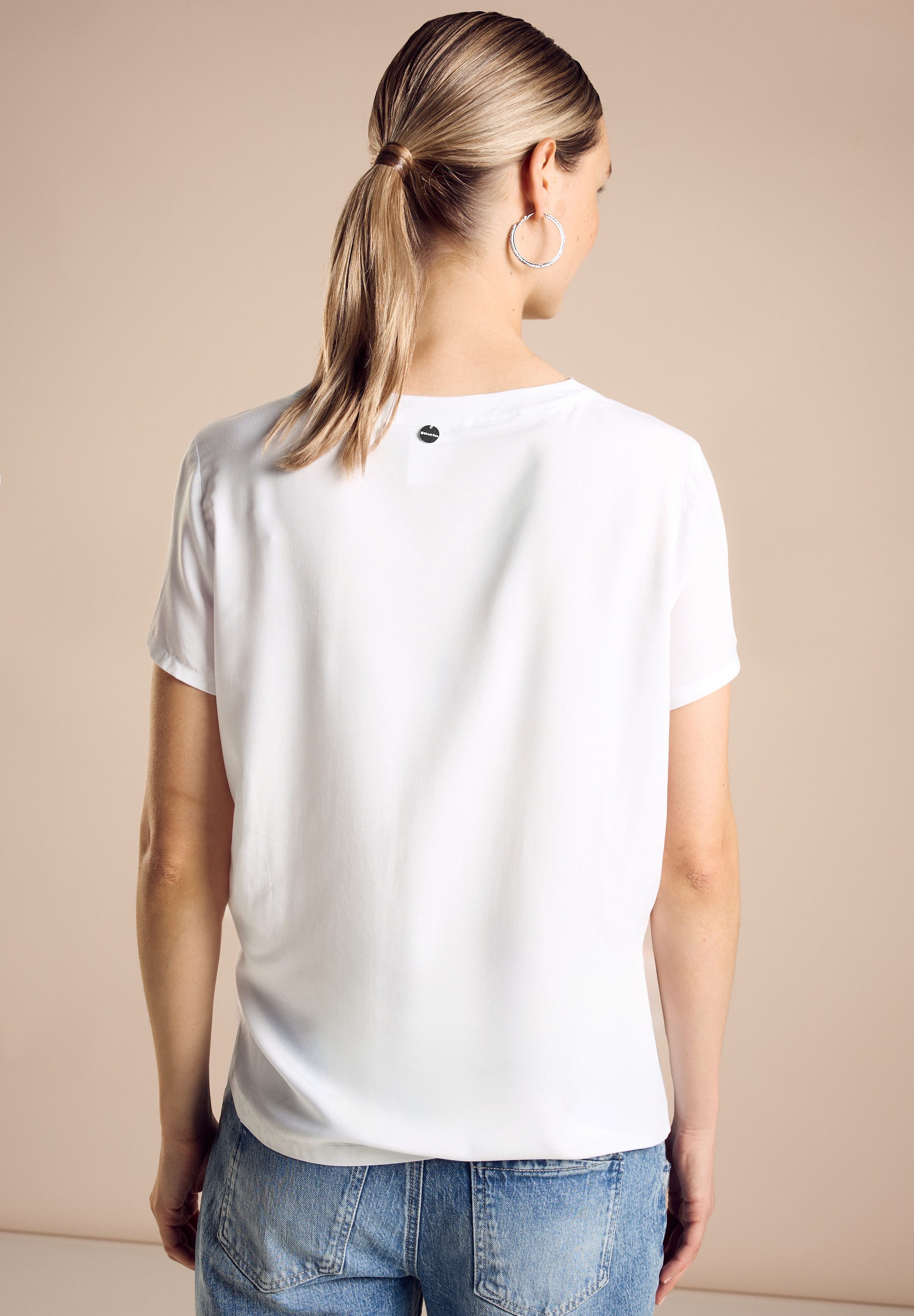 STREET ONE Blouse met korte mouwen met borduurwerk