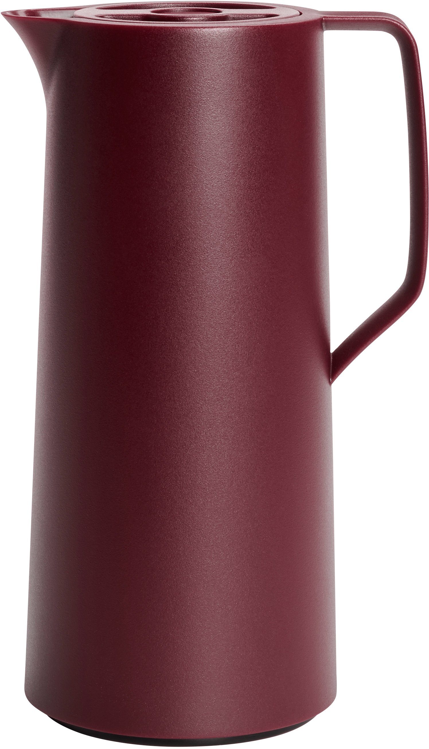 Emsa Thermoskan Motiva Quick-Press deksel, eenhandbediening, 12u warm/24u koud, glazen fles (1 stuk) koffie & thee rood