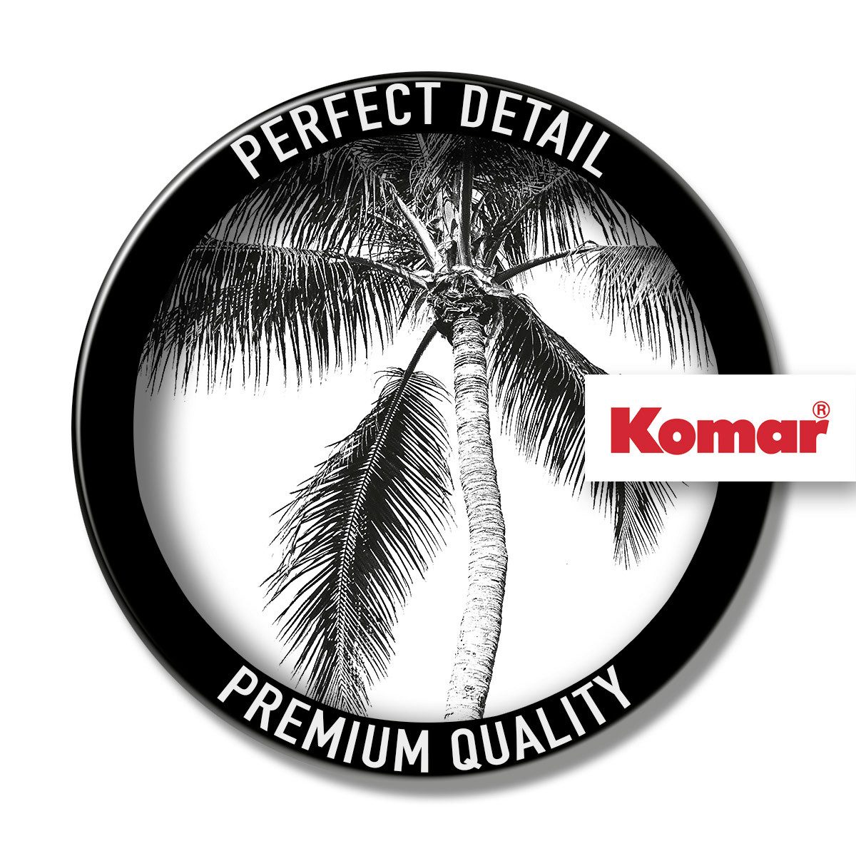 Komar Fotobehang Retro Palm 24 ijsblokjes, flexibele bodem, dicht, lekvrij, vaatwasserbestendig (1 stuk)