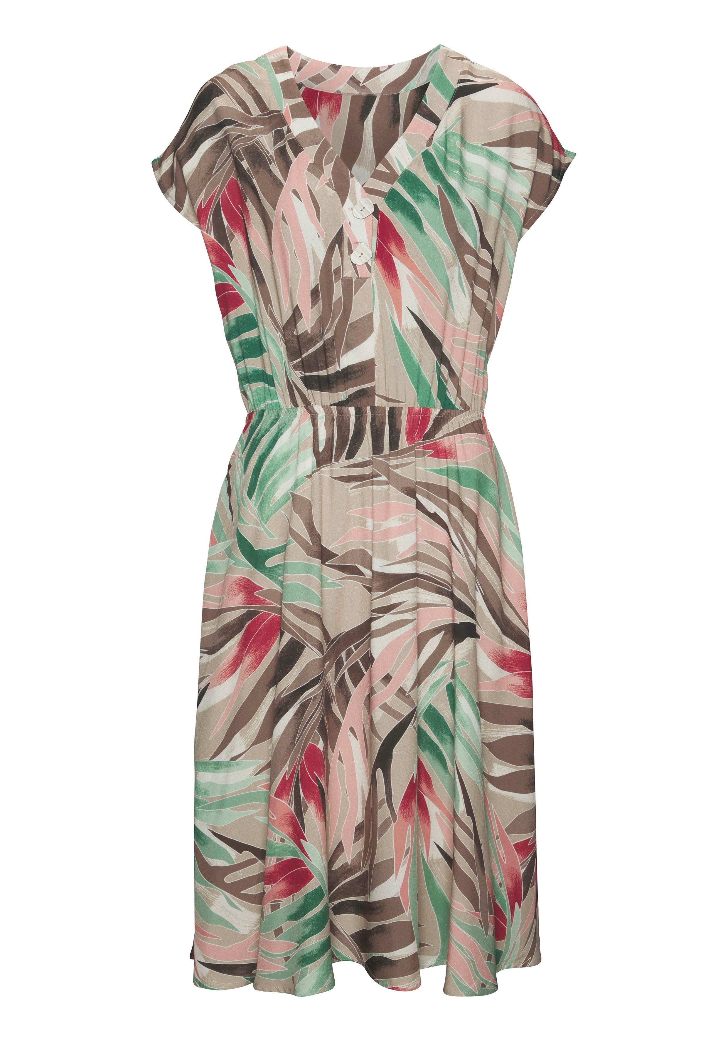 Vivance Midi-jurk met alloverprint, zomerjurk, zachte viscose, drukkleed