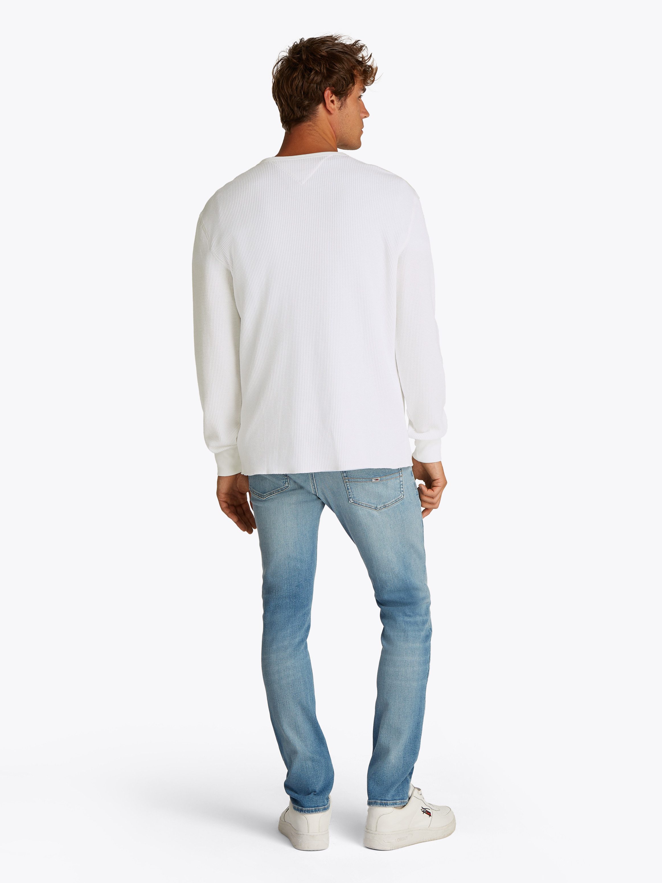 TOMMY JEANS Henleyshirt TJM REG WAFFLE HENLEY LS TEE