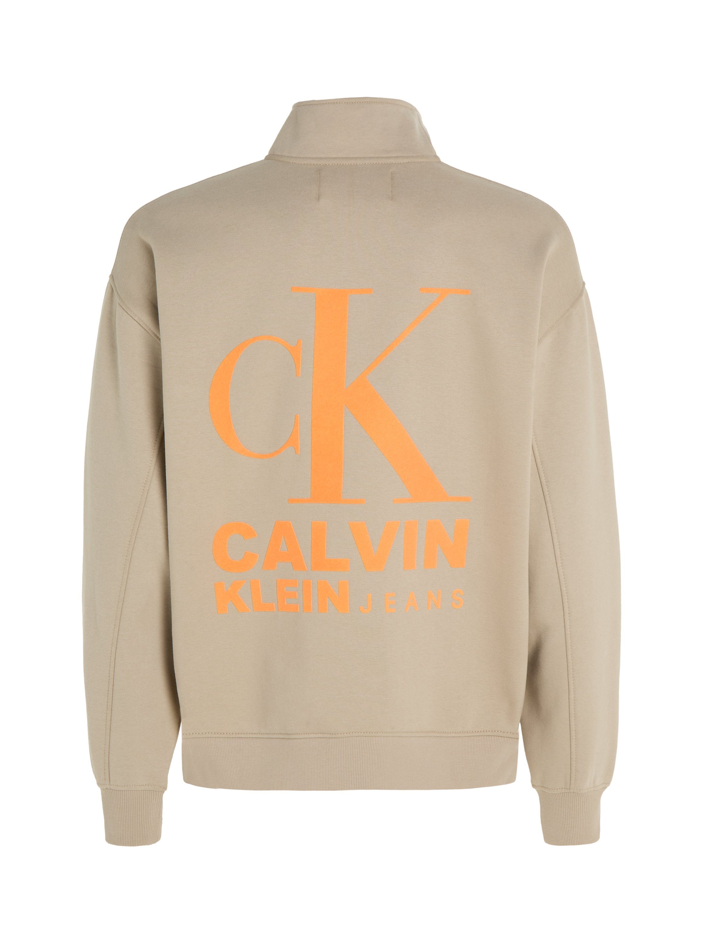 Calvin Klein Sweatshirt 1978 FLOCK LOGO HALF ZIP