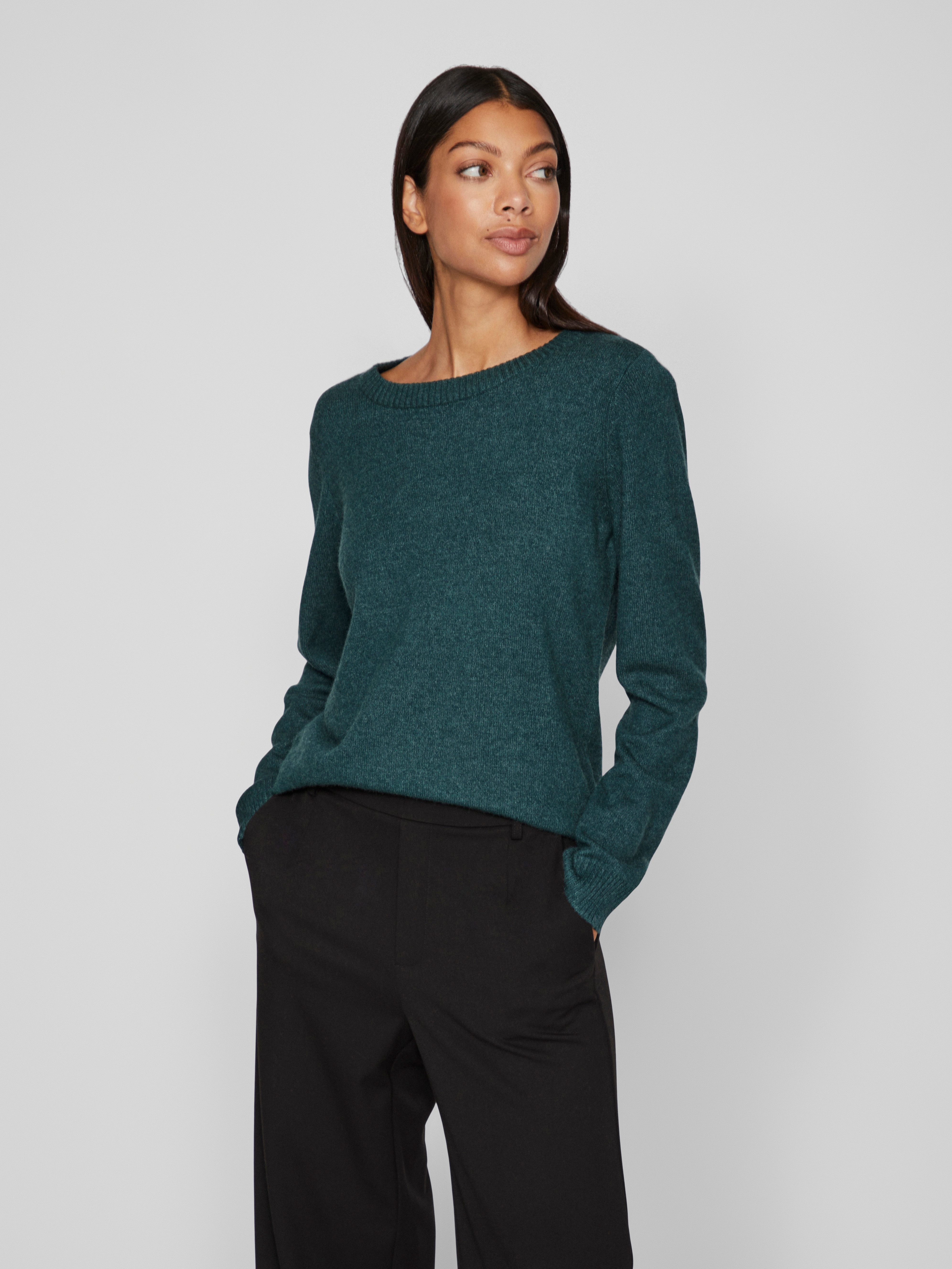 Vila Trui met ronde hals VIRIL O-NECK L/S KNIT TOP - NOOS