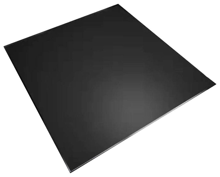 Heathus Bodemplaat Glas 8 mm, zwart, l x b: 110 x 110 cm