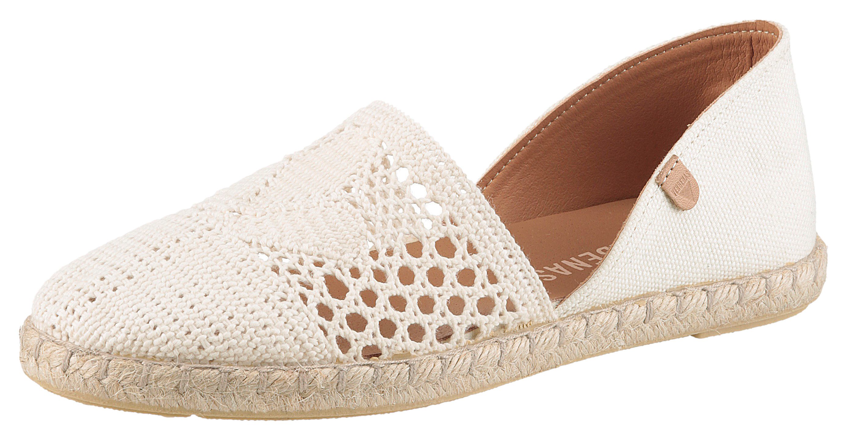 VERBENAS Espadrilles Carmen Crochet-Lino Paris , slippers, zomerschoen, strandschoen in haak-look