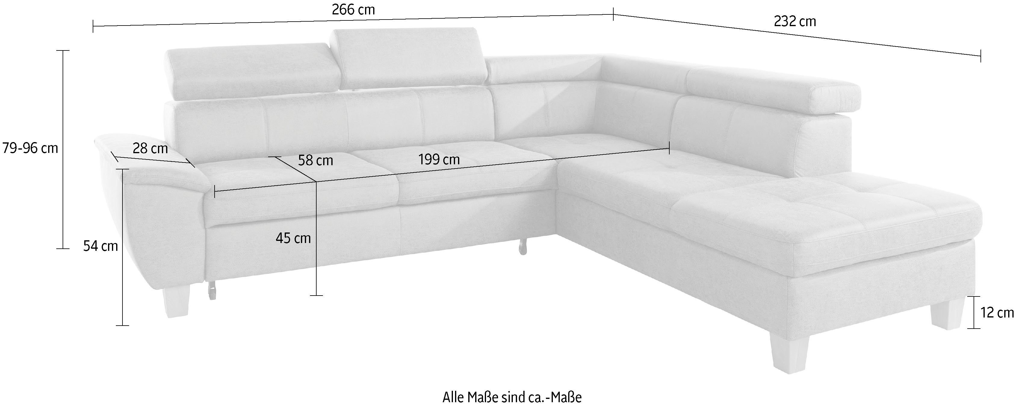 exxpo - sofa fashion Hoekbank Enya, uitgebreide afwerking, hoog zitcomfort, comfortabel, L-vorm