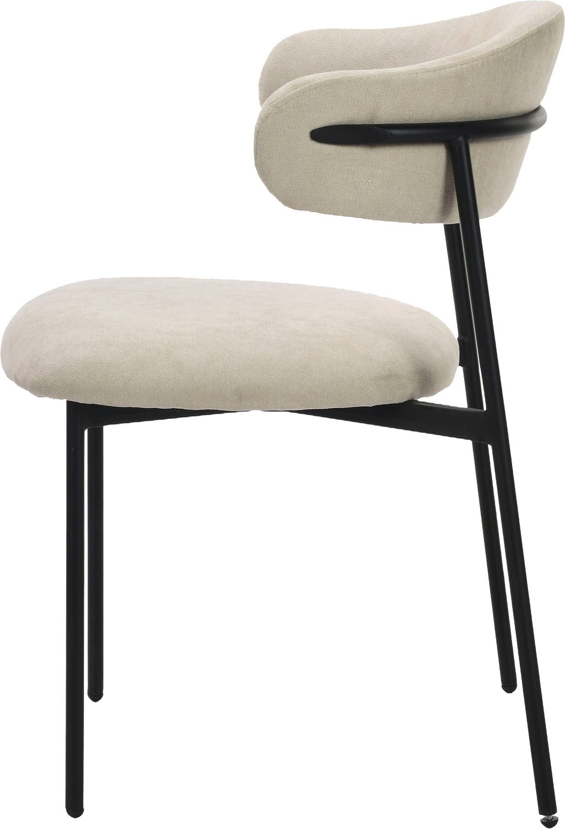 byLIVING Eetkamerstoel Jersey (2-stuks set) Frame van metaal zwart, keukenstoel, geweven stofbekleding, diverse kleuren (set)