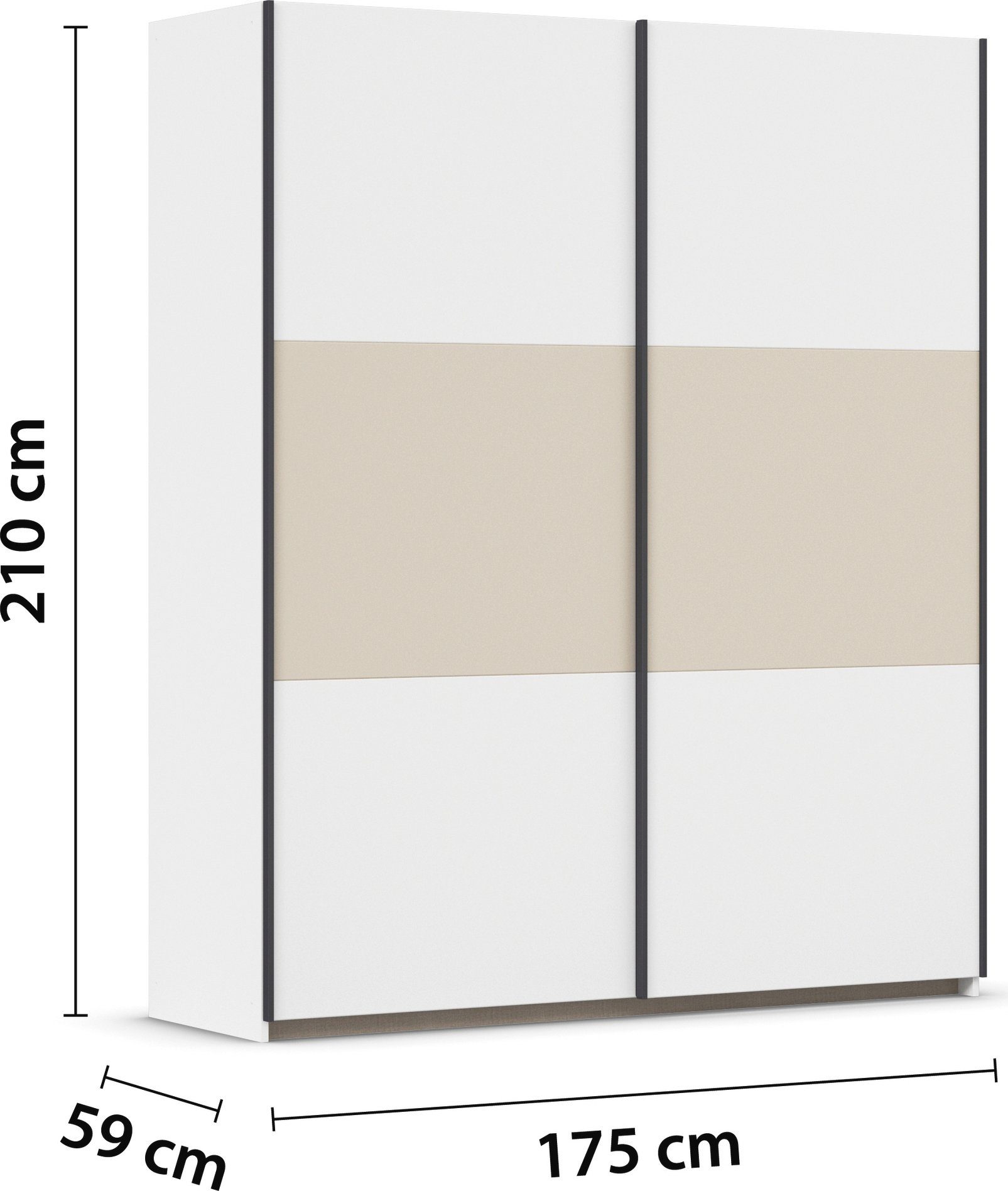 rauch Zweefdeurkast Kledingkast kast garderobe garderobekast waskast NEO met een royale opbergruimte en vele verschillende kleurencombinaties