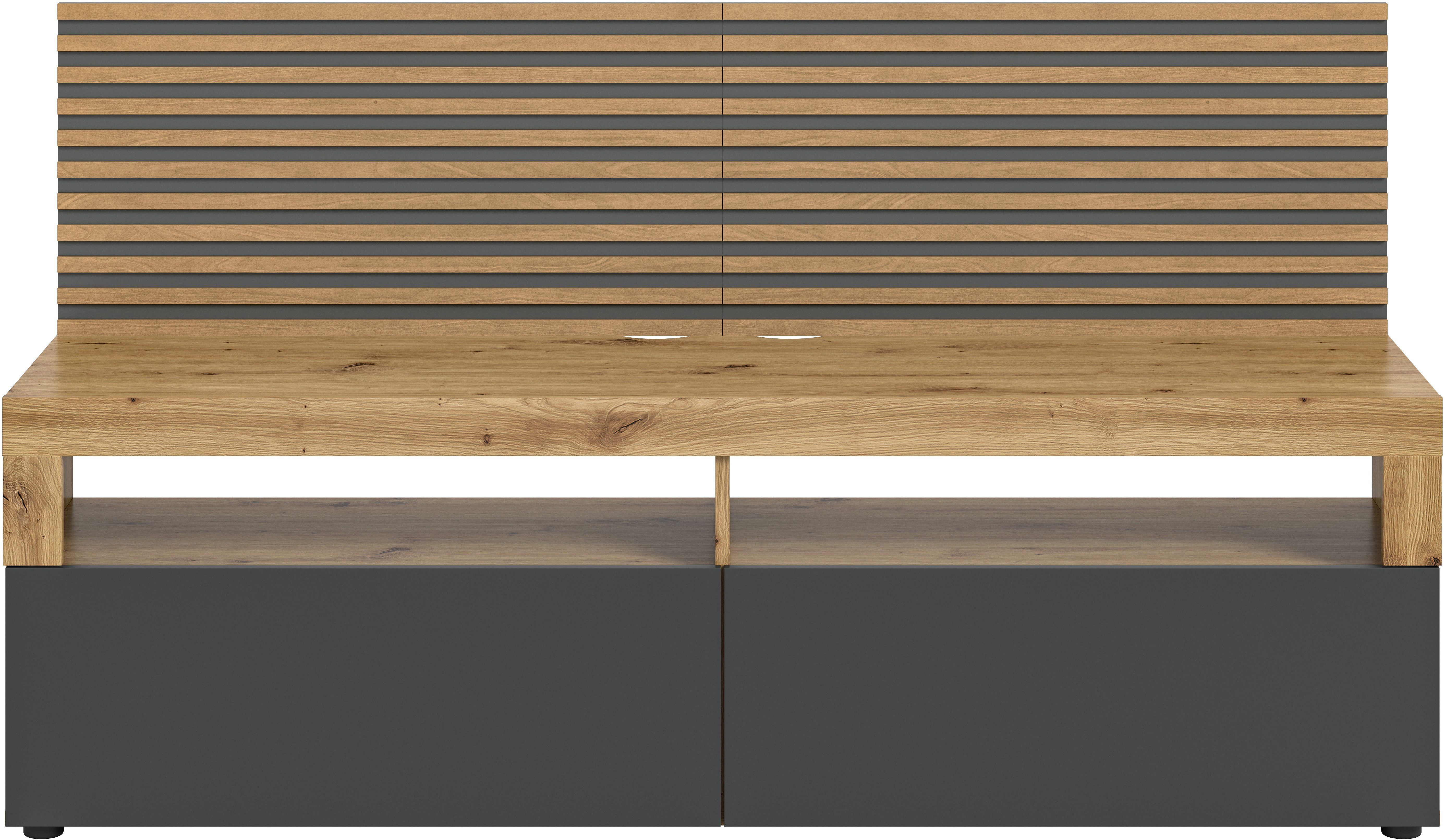 INOSIGN Tv-meubel Telli, Breedte 160 cm, met 2 panelen, 2 kleppen & 2 open vakken