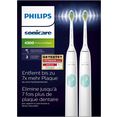 philips sonicare elektrische tandenborstel hx6807-35 protectiveclean 4300 ultrasone tandenborstel met clean-poetsprogramma inclusief 2 reistasje  oplader (set) wit