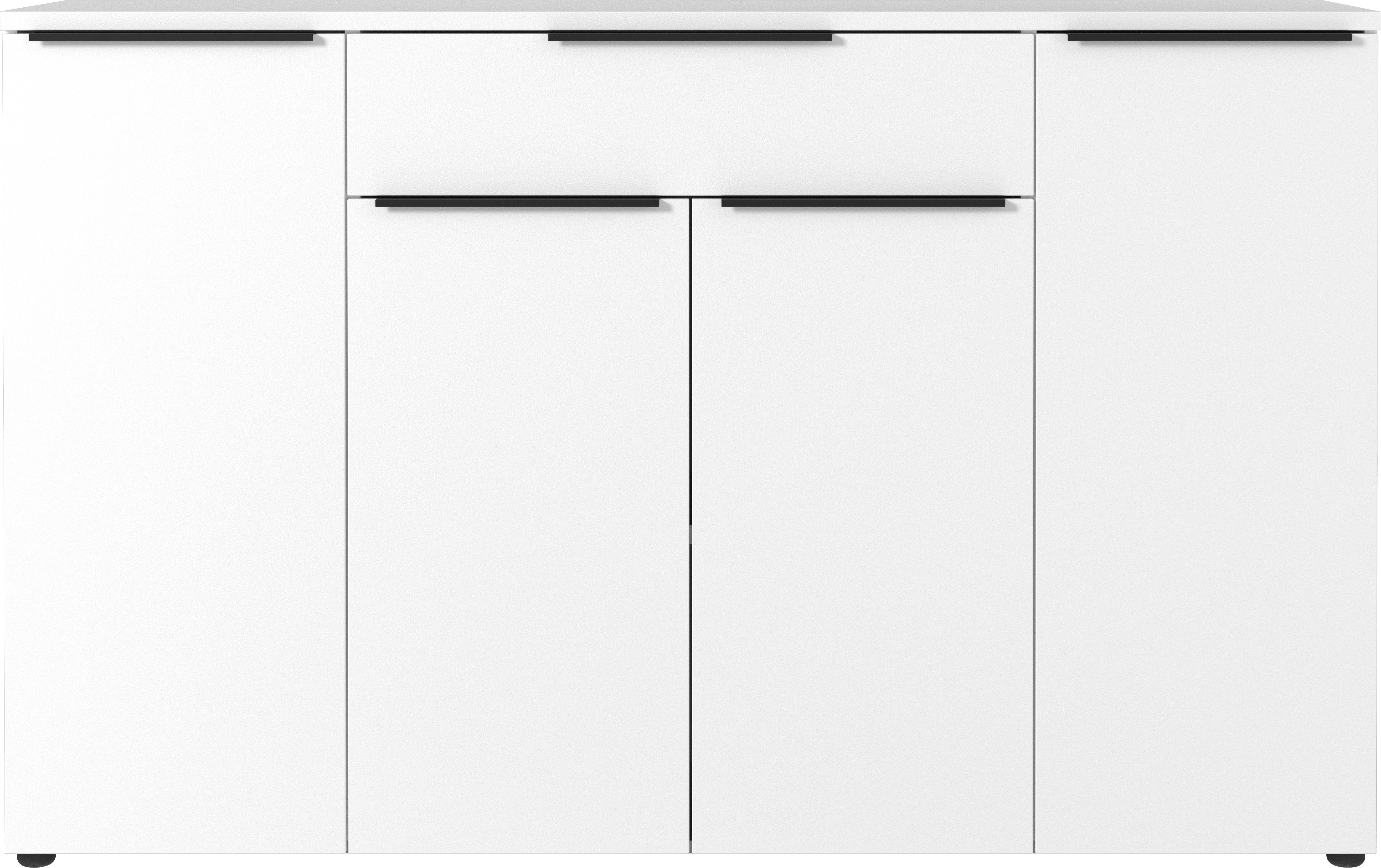 GERMANIA Kantoormeubelset Milaan incl. bureau, kastje op wieltjes, roomdivider en dressoir (4-delig)