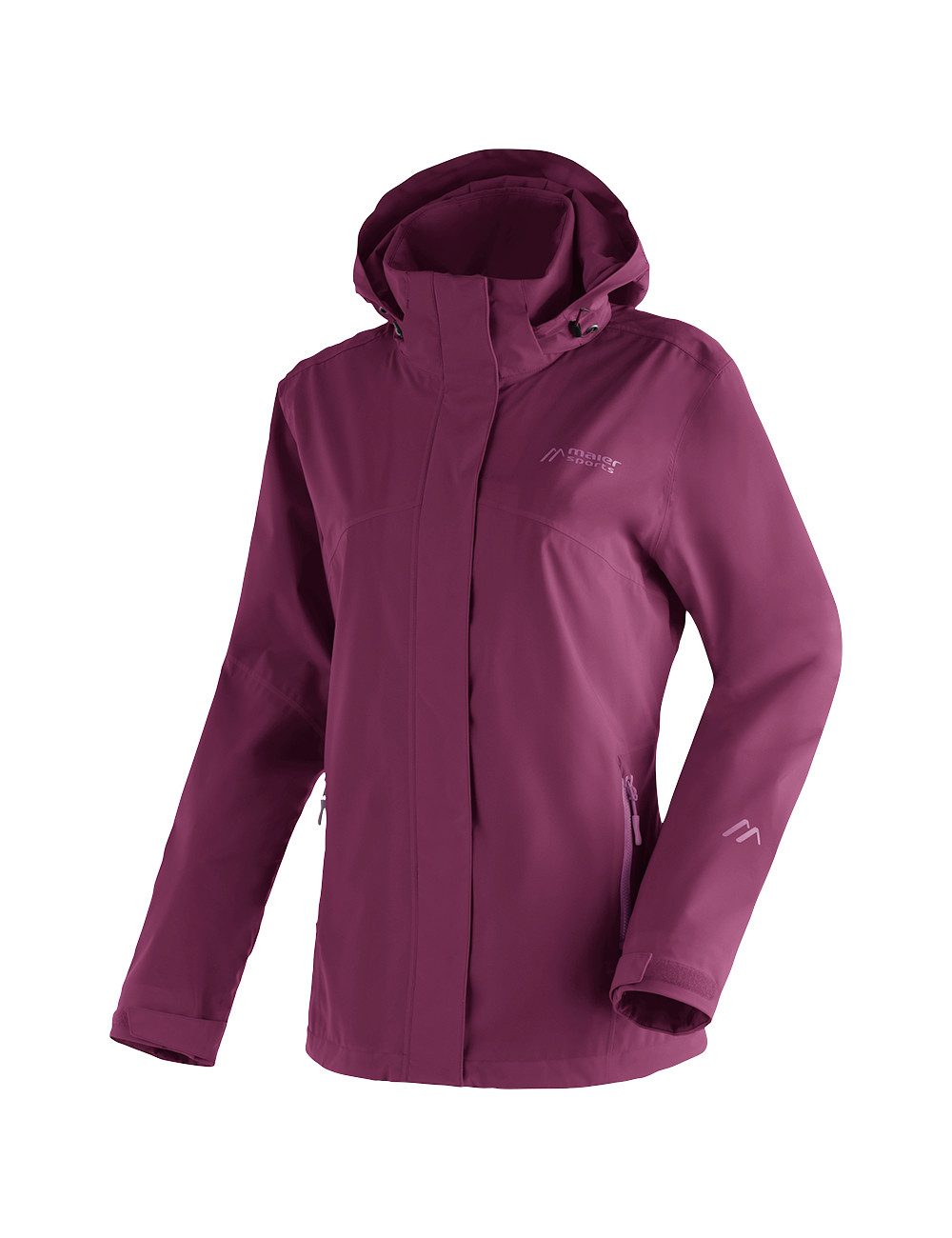 Maier Sports Outdoorjack Metor rec W Dames regenjack met capuchon, waterdicht, 2 buitenzakken, binnenzak