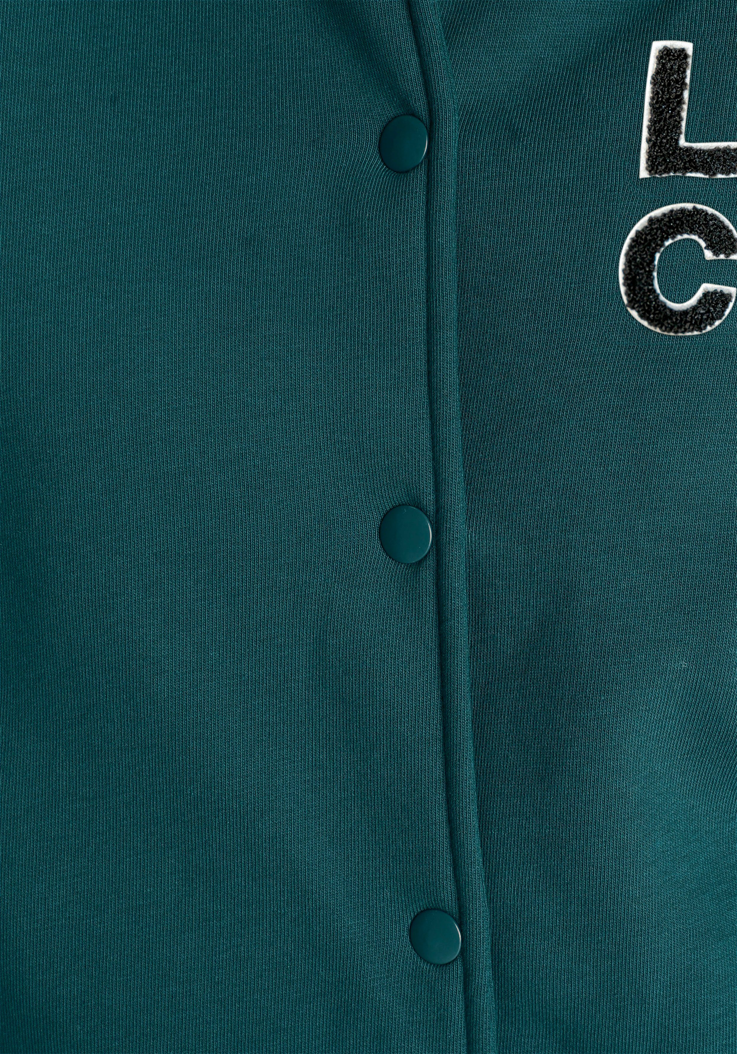 LSCN by LASCANA Sweatvest in college stijl, loungeanzug