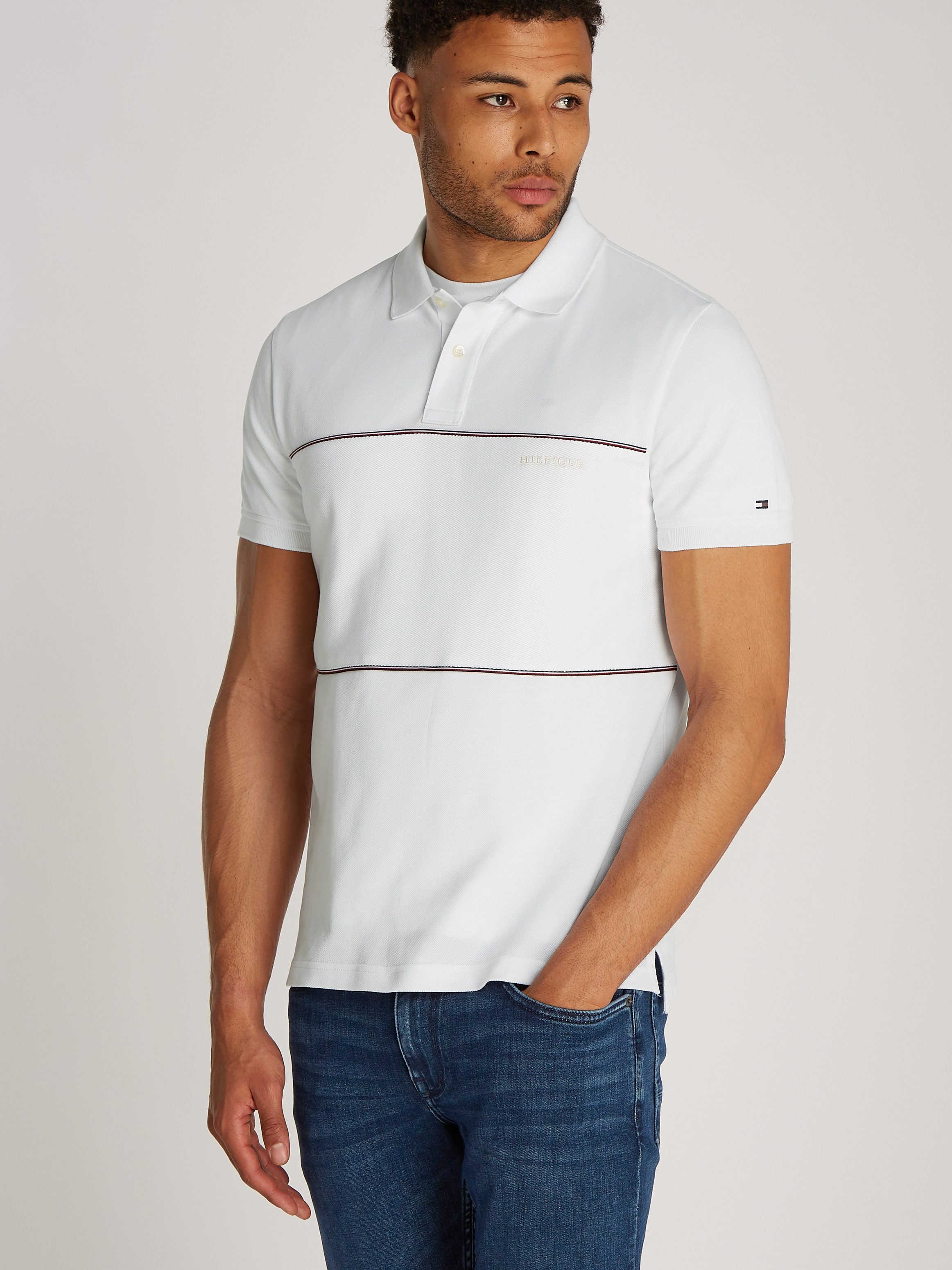 Tommy Hilfiger Poloshirt GLOBAL STRIPE BLOCKING REG POLO