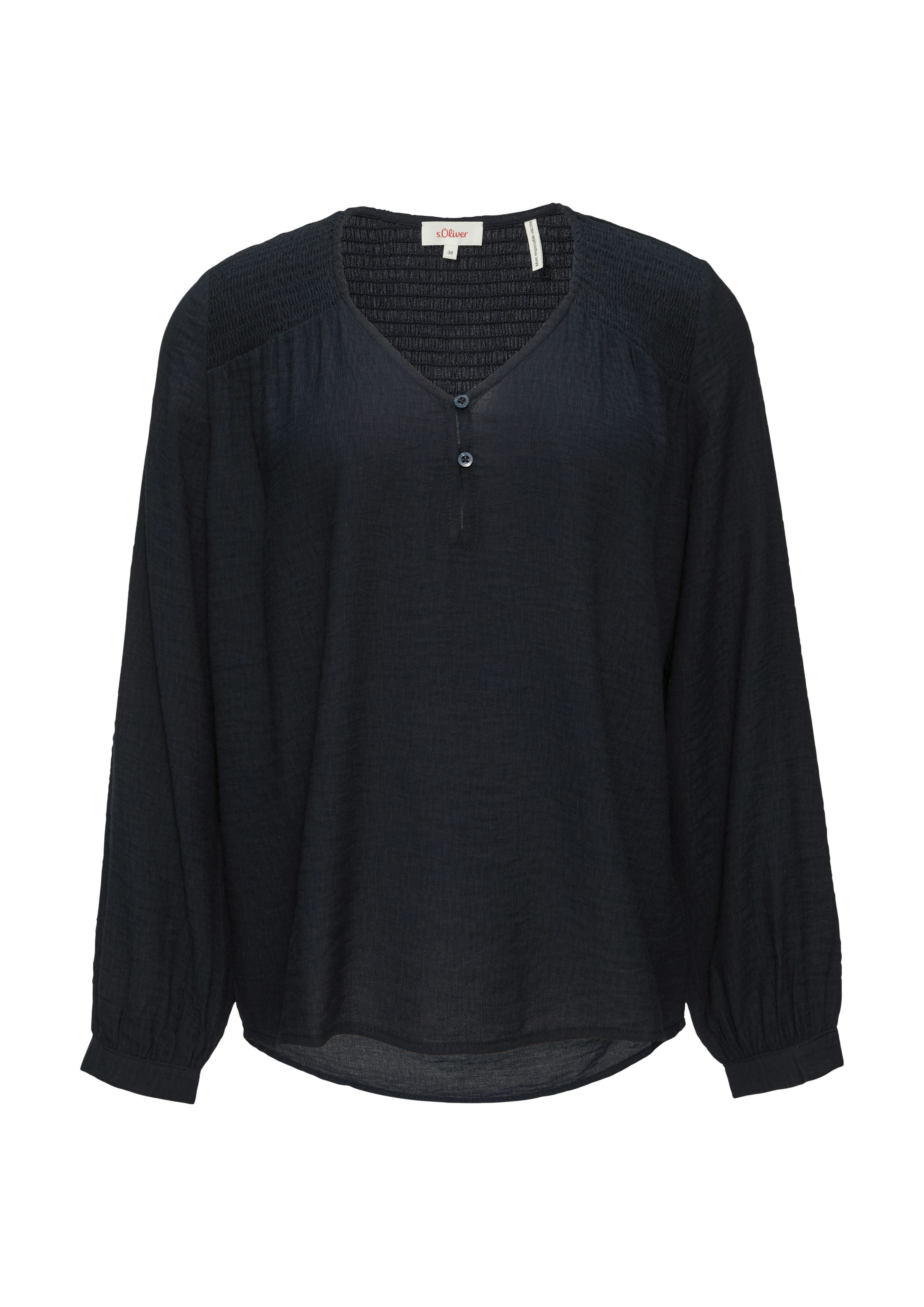s.Oliver Blouse met lange mouwen met gesmokte details
