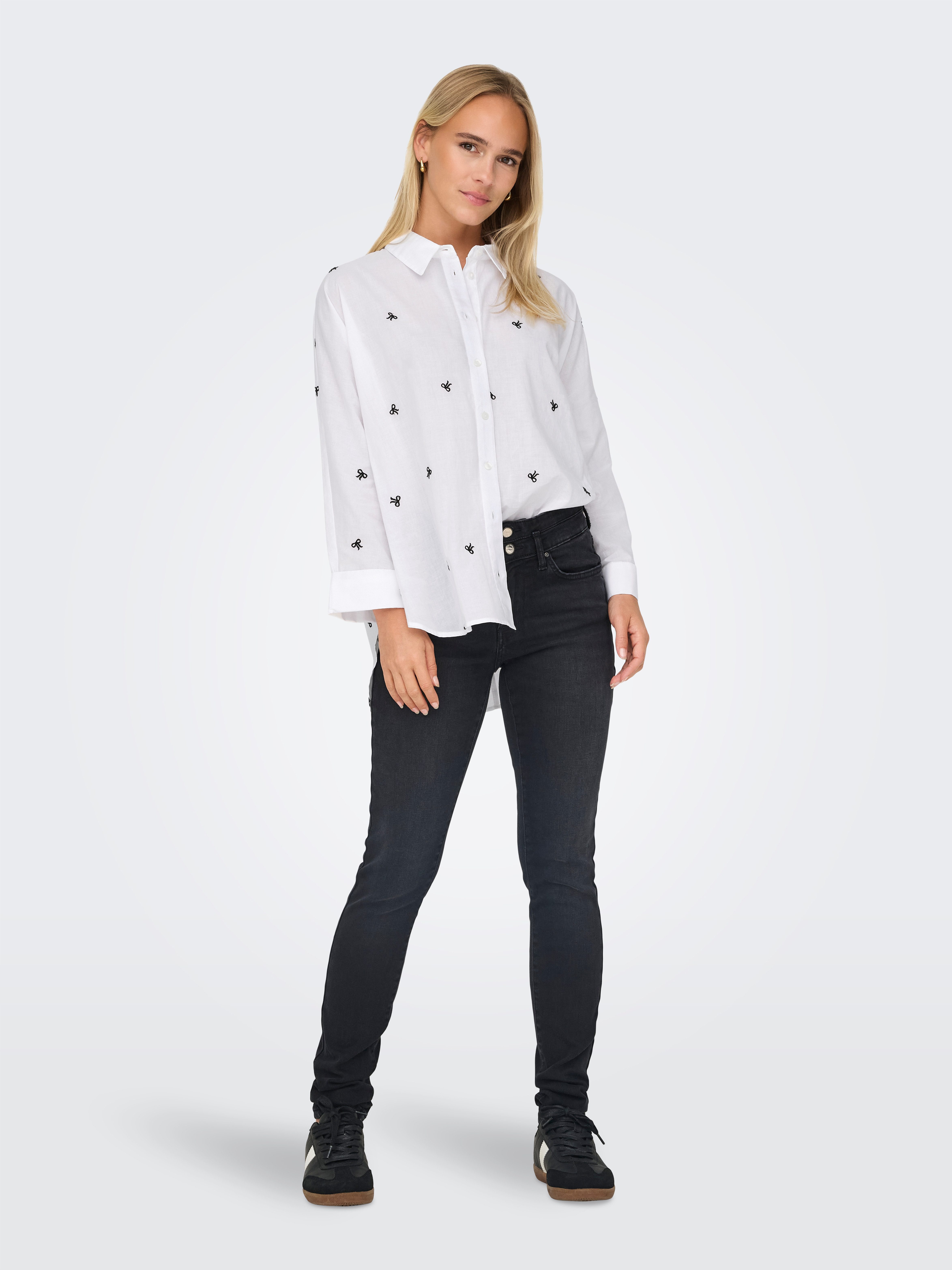 Only Overhemdblouse ONLNEW LINA GRACE LS EMB SHIRT NOOS WVN