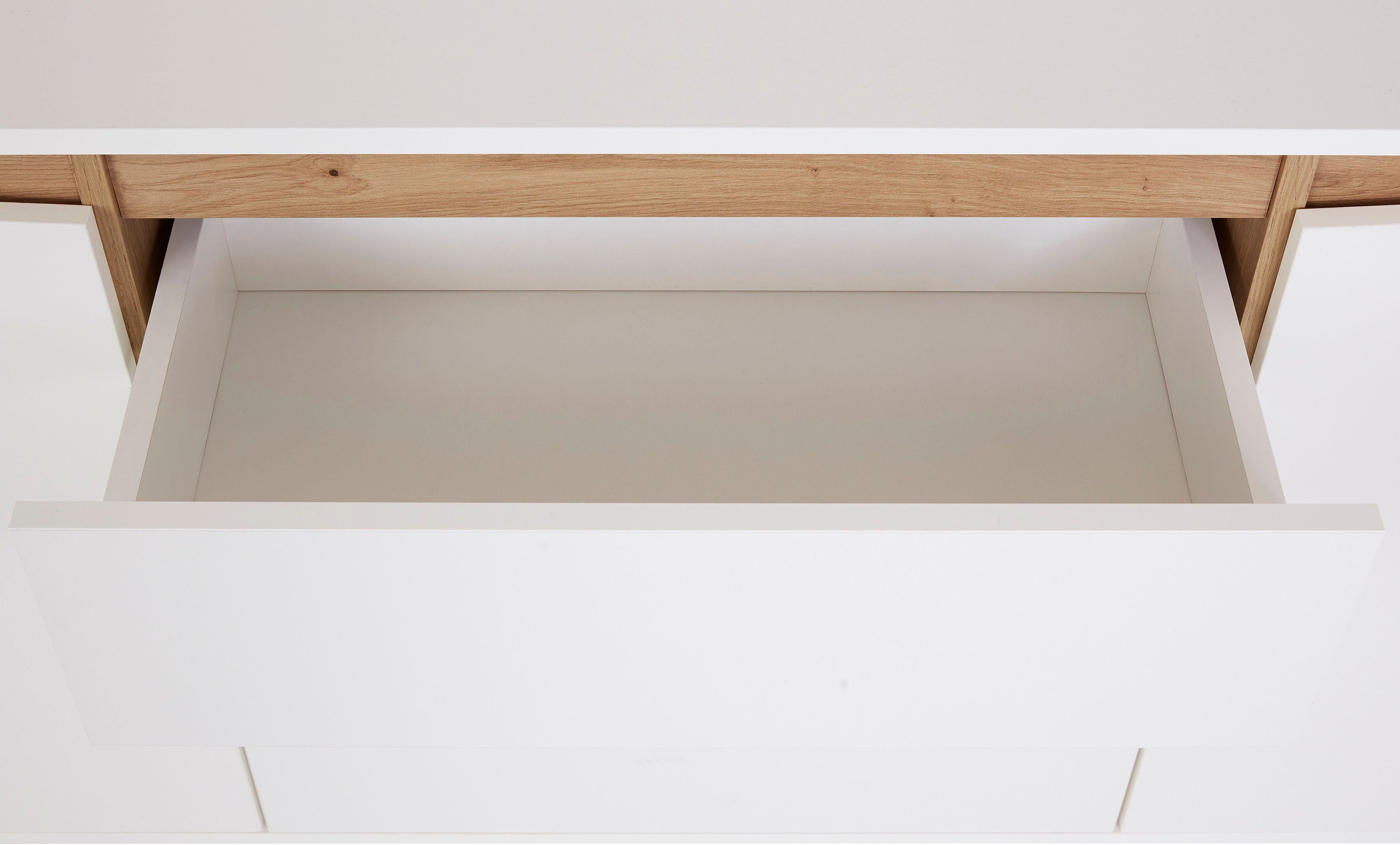 Homexperts Dressoir Vicky , breedte 160 cm of 180 cm, in matwit