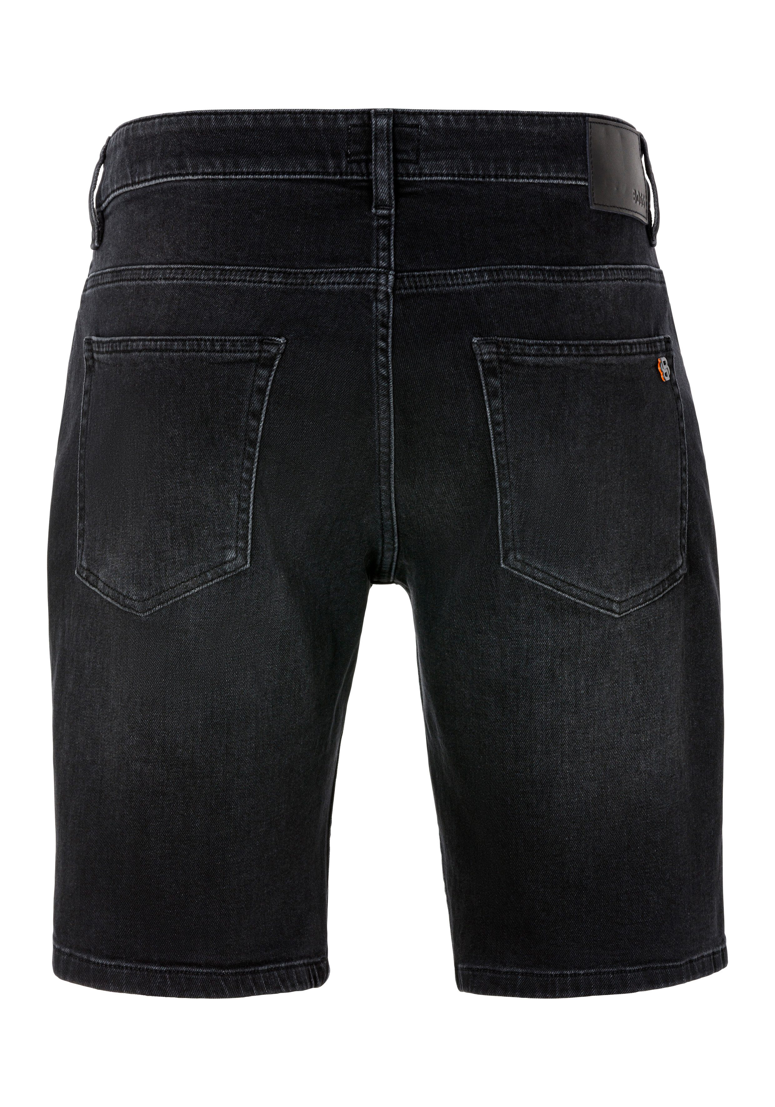 Boss Orange Short Delaware met muntzakje en lederbadge