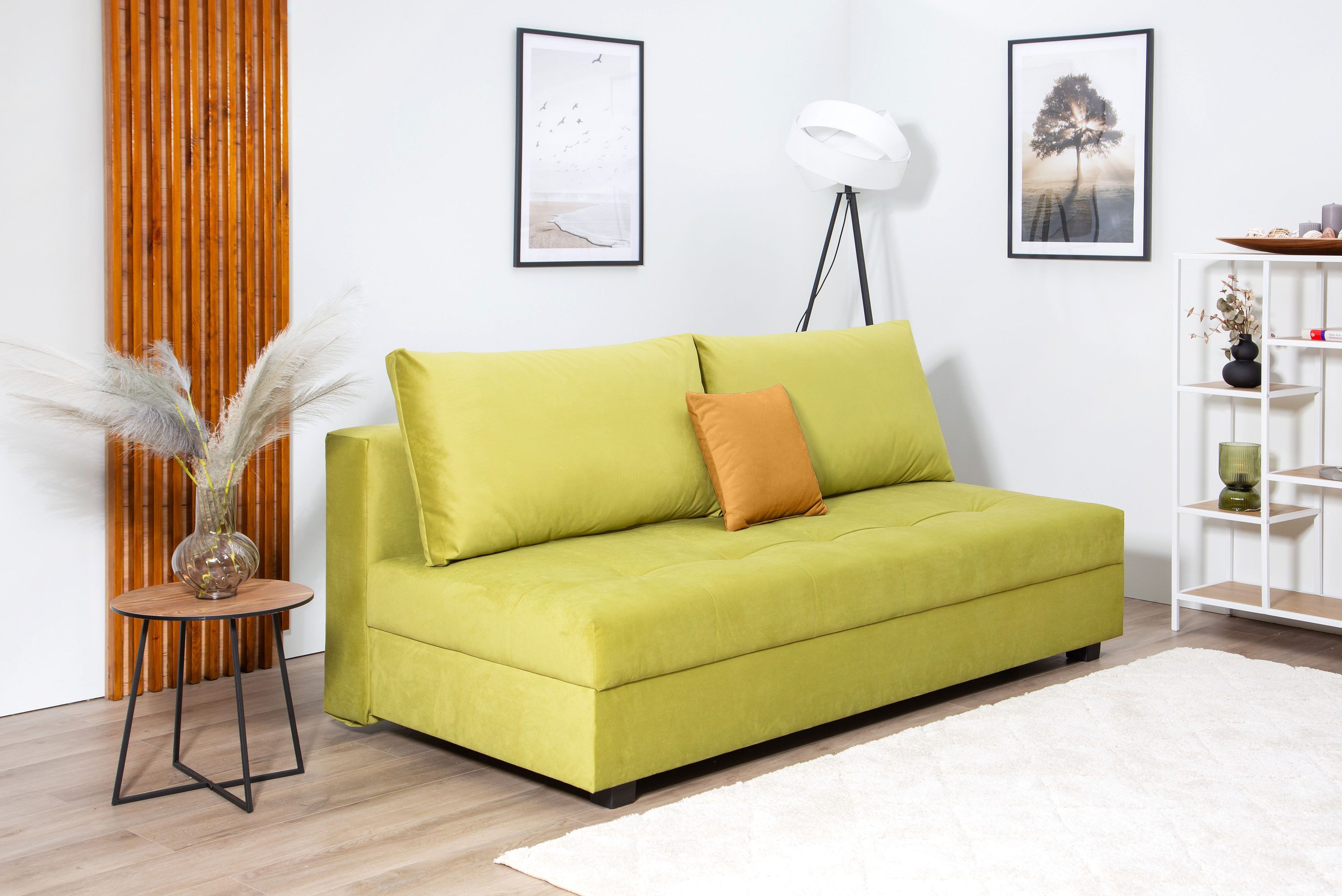 COLLECTION AB Slaapbank DARIA inclusief slaapfunctie en bedlade Slaapbank, bedfunctie, bedlade, inclusief rugkussens, veerkern