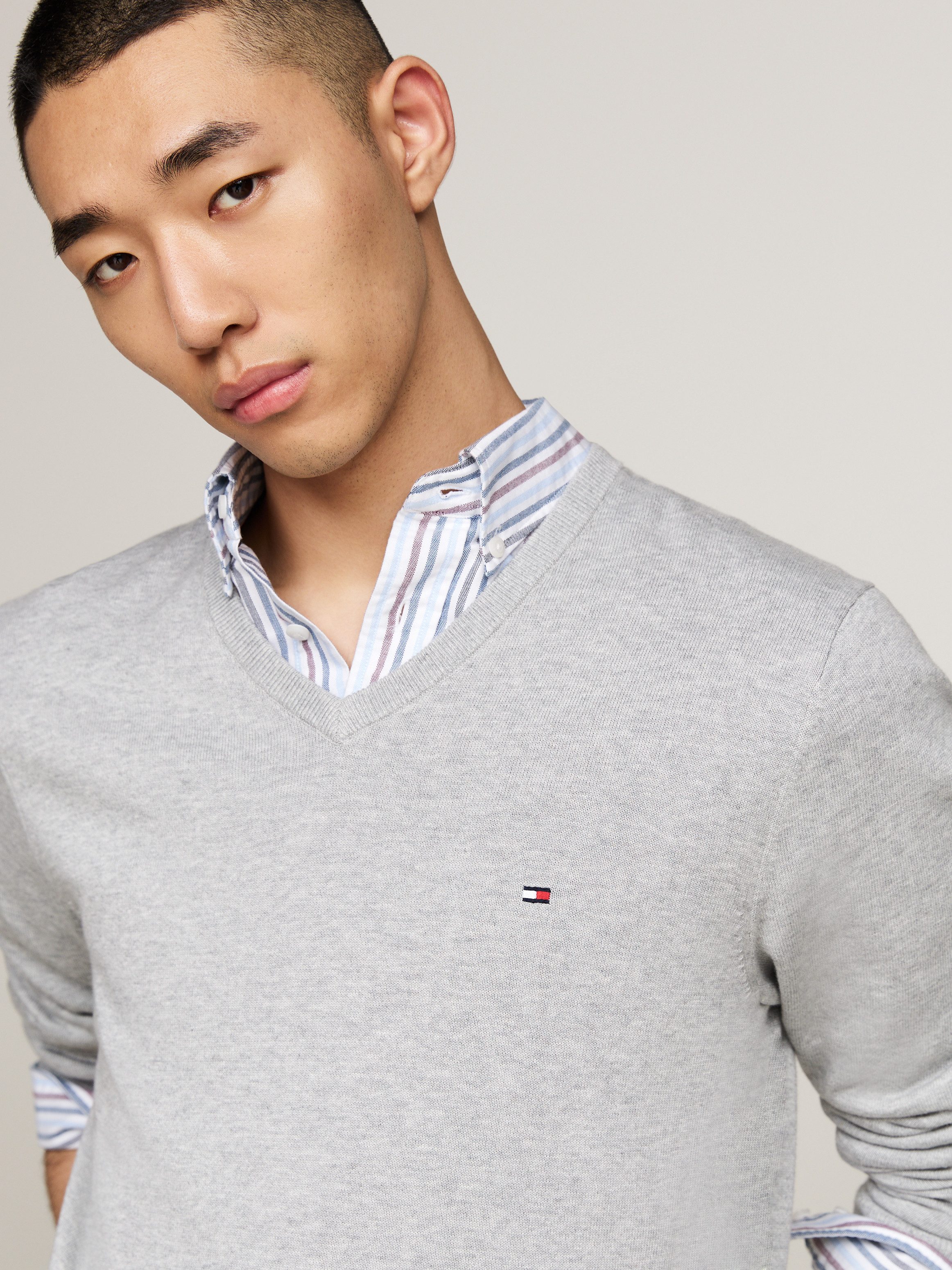 Tommy Hilfiger Gebreide trui ESSENTIAL COTTON V NECK