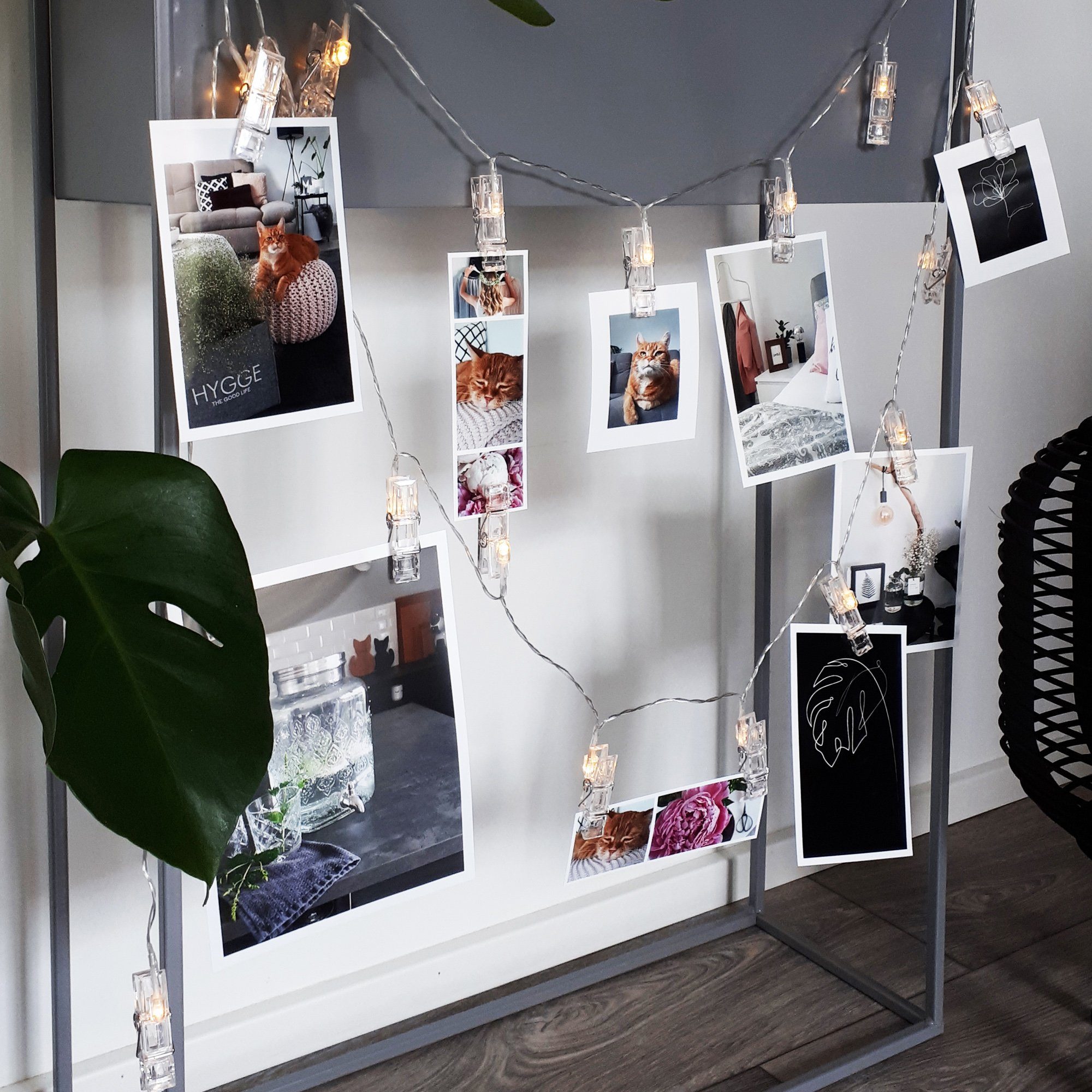 B.K.Licht Led-lichtsnoer RANA 5m led foto-lampjesketting sfeerverlichting met 40 foto-clips