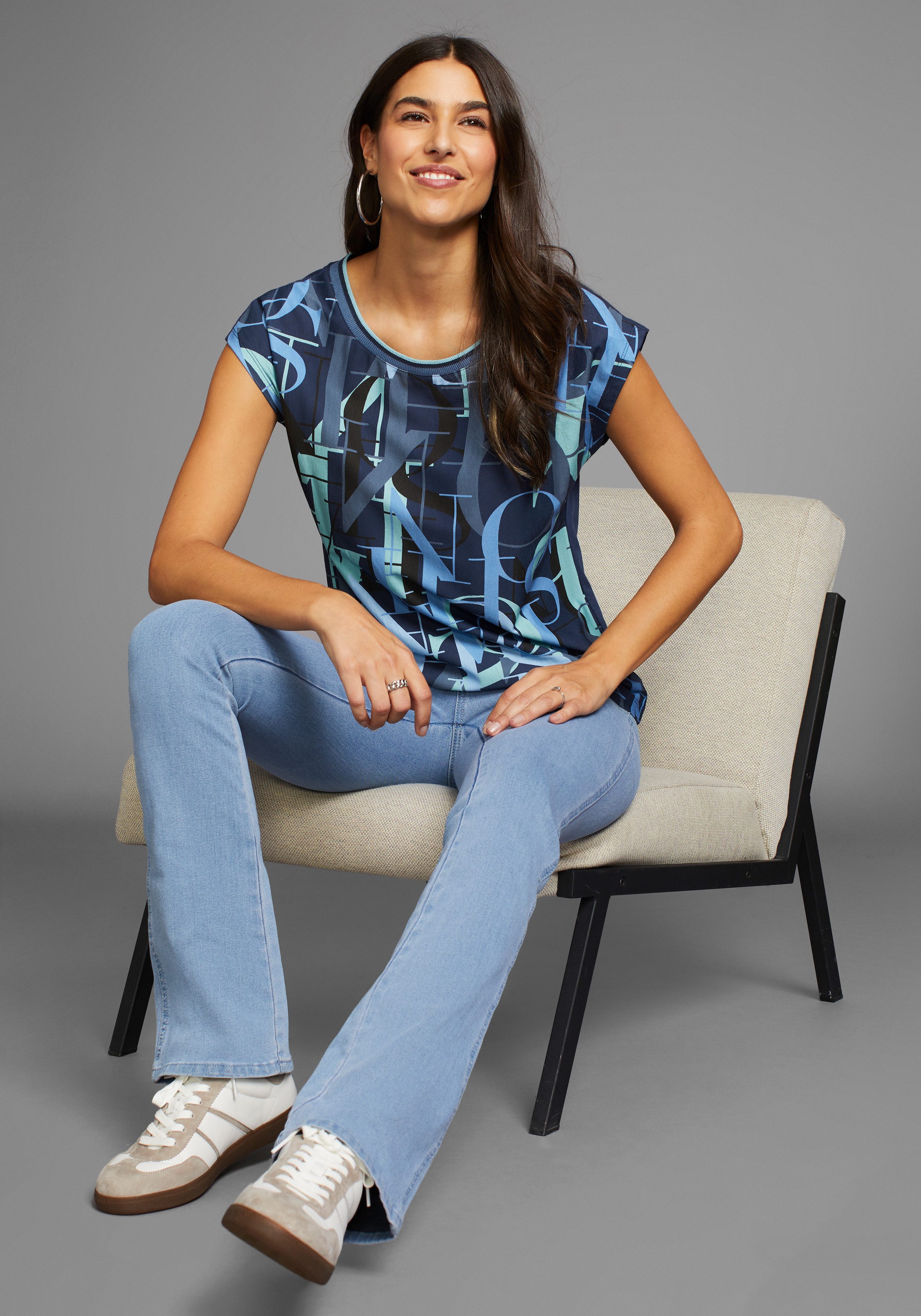 Laura Scott Shirt met korte mouwen met all-over print