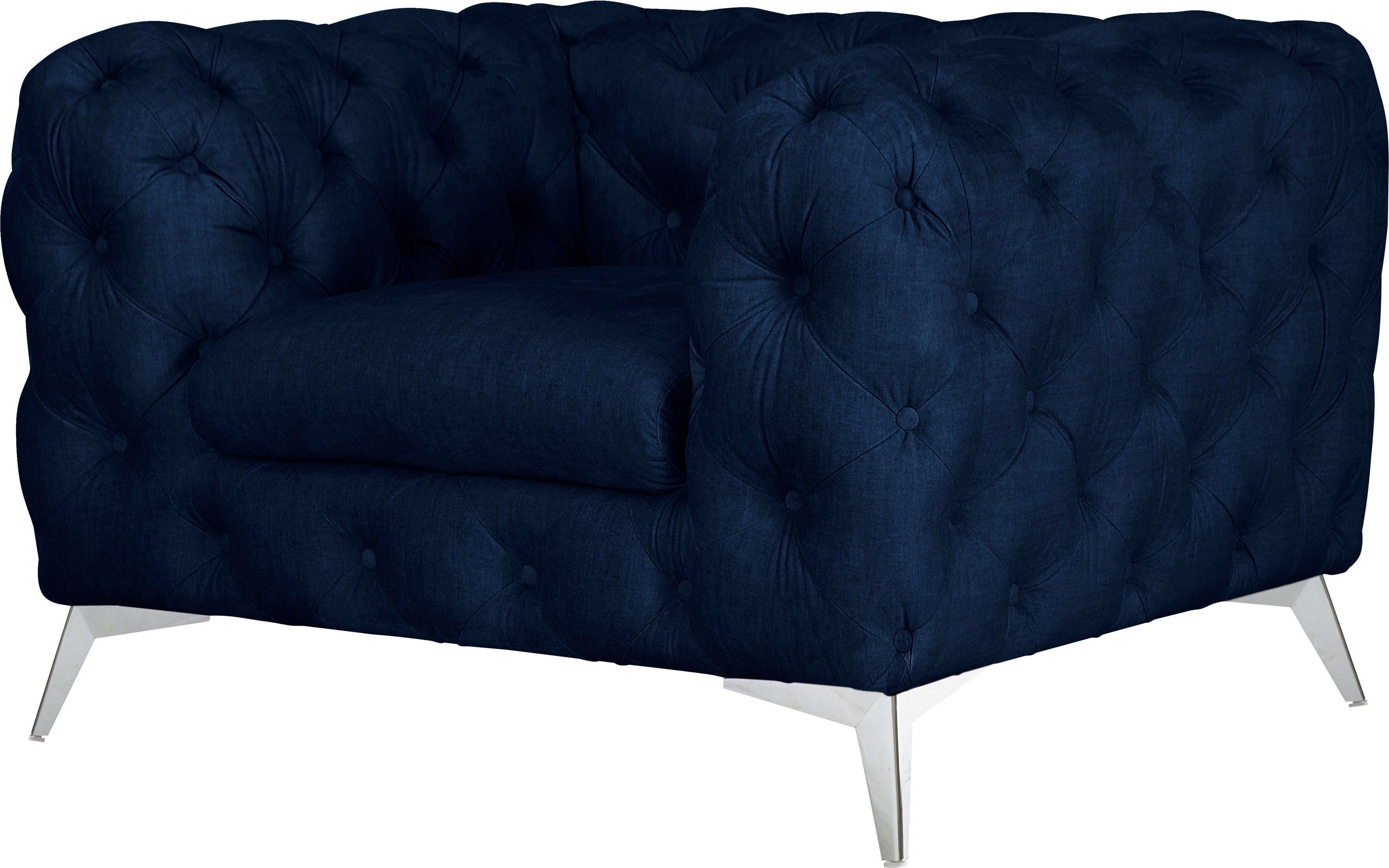 Leonique Chesterfield-fauteuil Glynis Fauteuil luxueuze capitonnage, moderne chesterfield look, kleur van de poten ter keuze