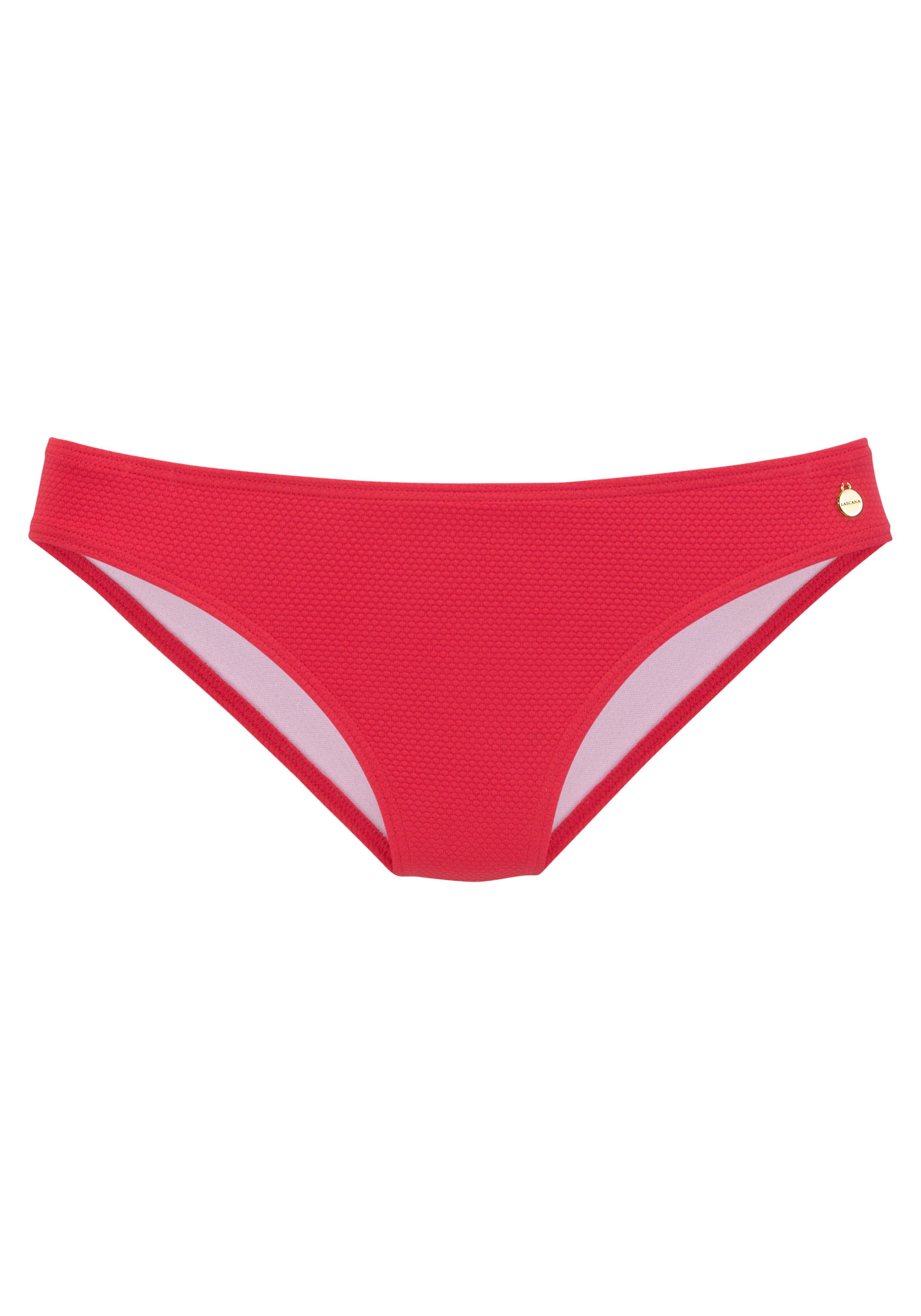 Lascana Bikinibroekje Cana unikleur van structuurstof