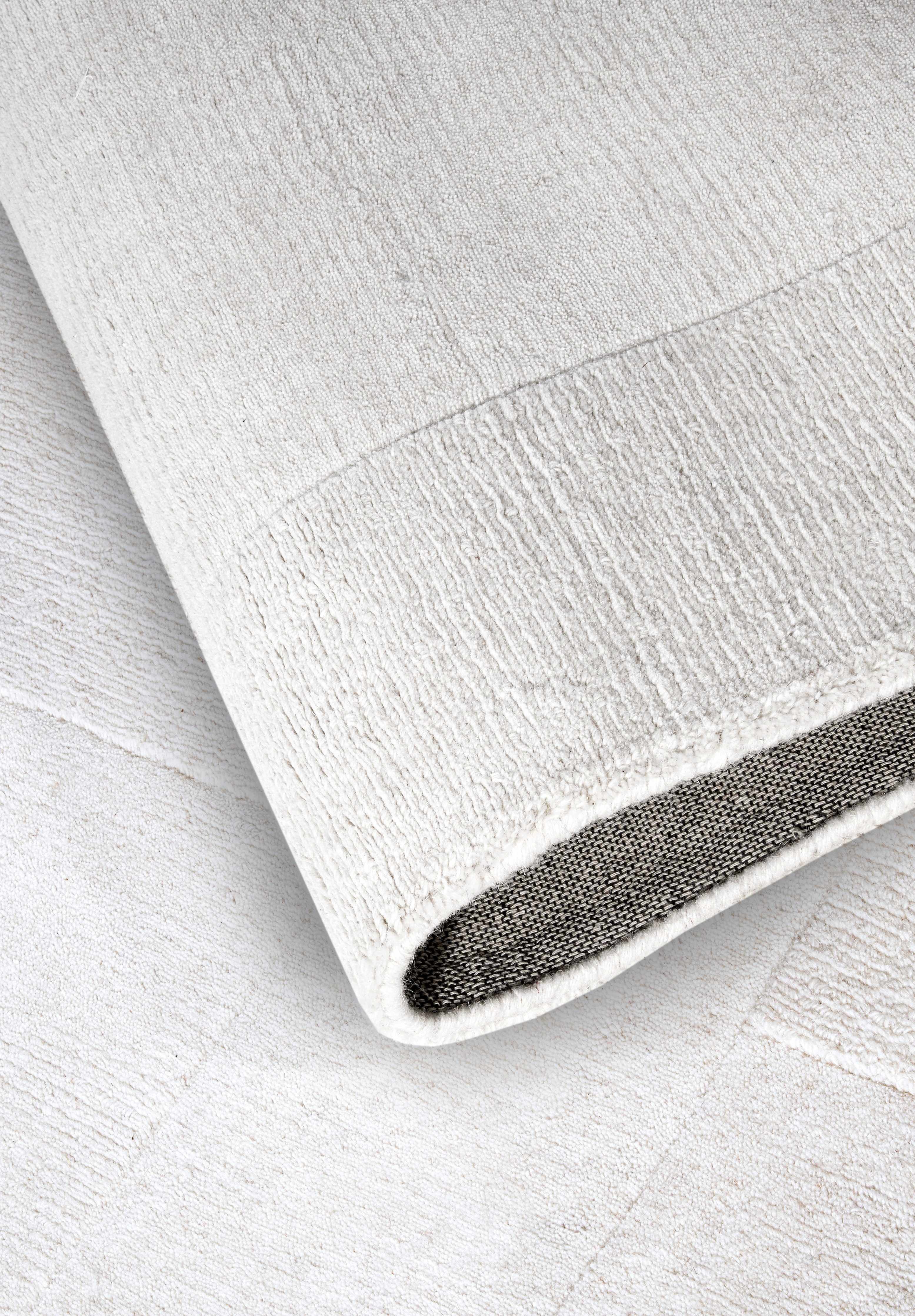 Villeroy & Boch Wollen kleed Charlotte Loper, handgeweven, wol, natuur, loper, woonkamer, geometrie