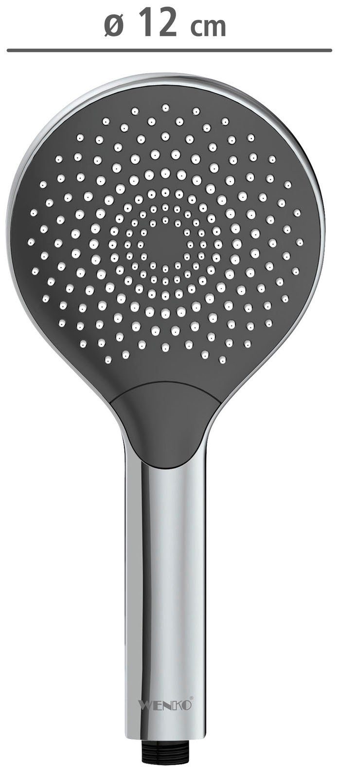 WENKO Handsproeier Watersaving Chroom, Ø 12 cm (1-delig)