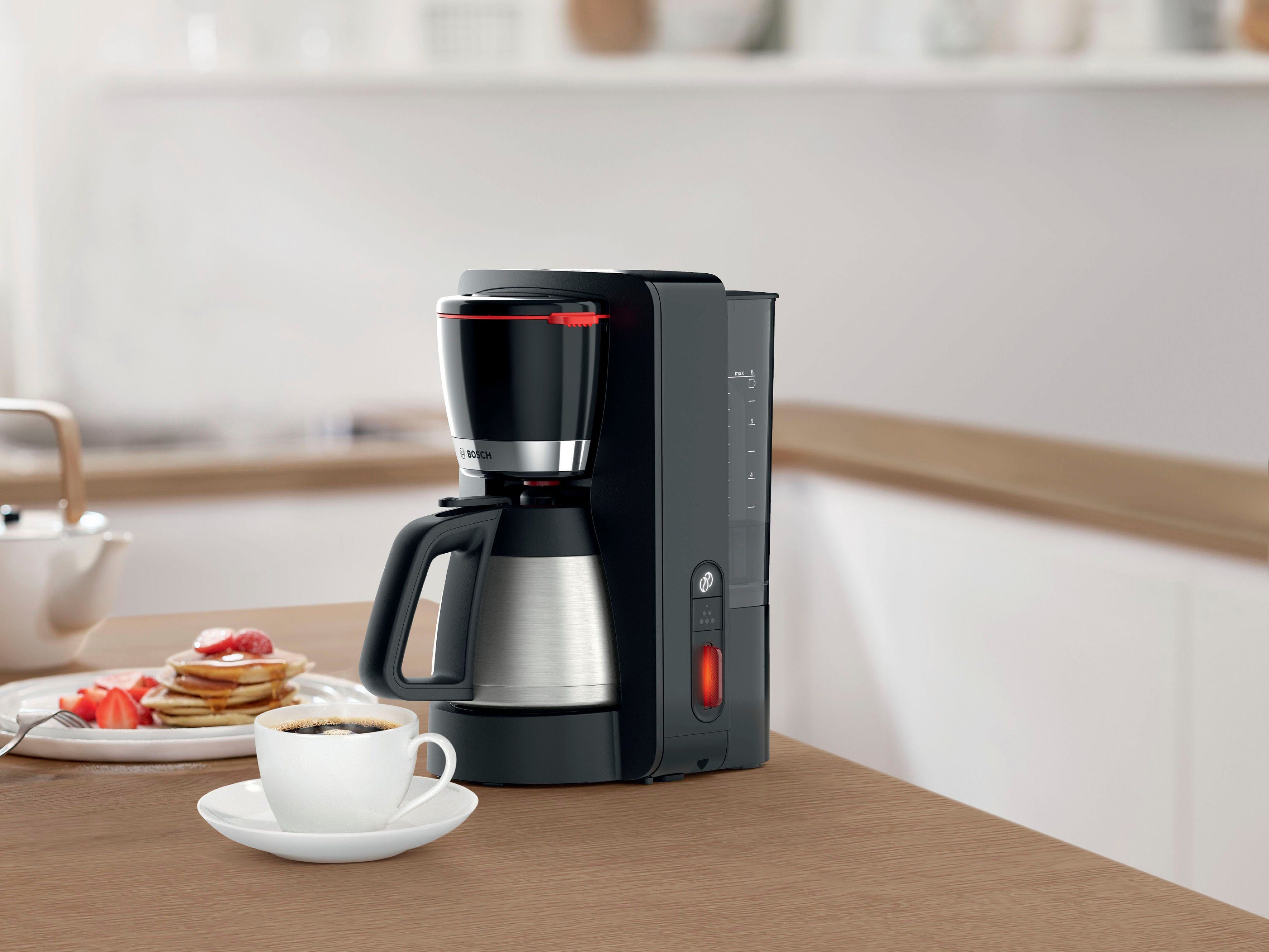 BOSCH Filterkoffieapparaat MyMoment TKA6M273, 1,1 l, voor 8-12 kopjes, intensief aroma, ontkalkingsprogramma, thermoskan, 1200 w