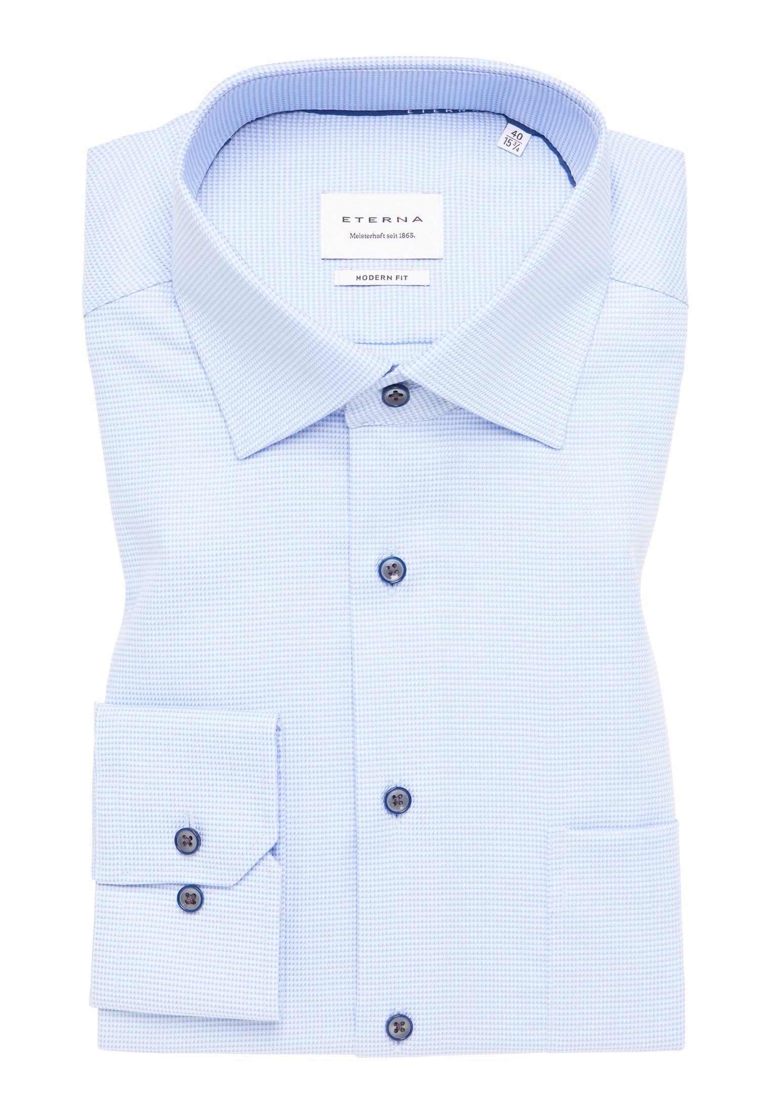 Eterna Overhemd met lange mouwen MODERN FIT NON IRON (strijkvrij)