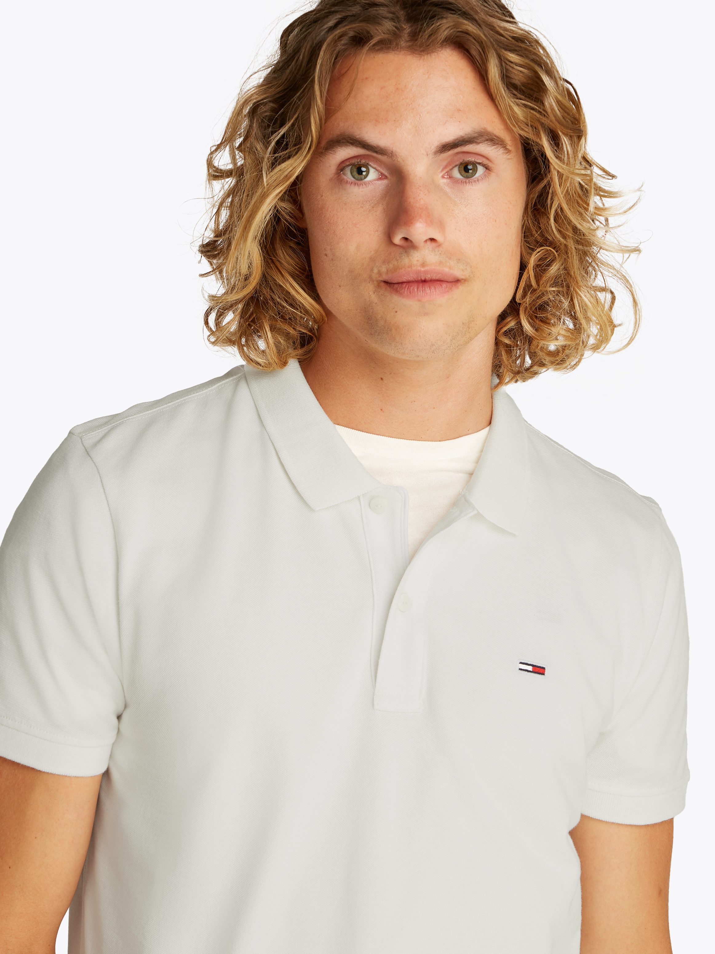 TOMMY JEANS Poloshirt TJM SLIM PLACKET POLO EXT