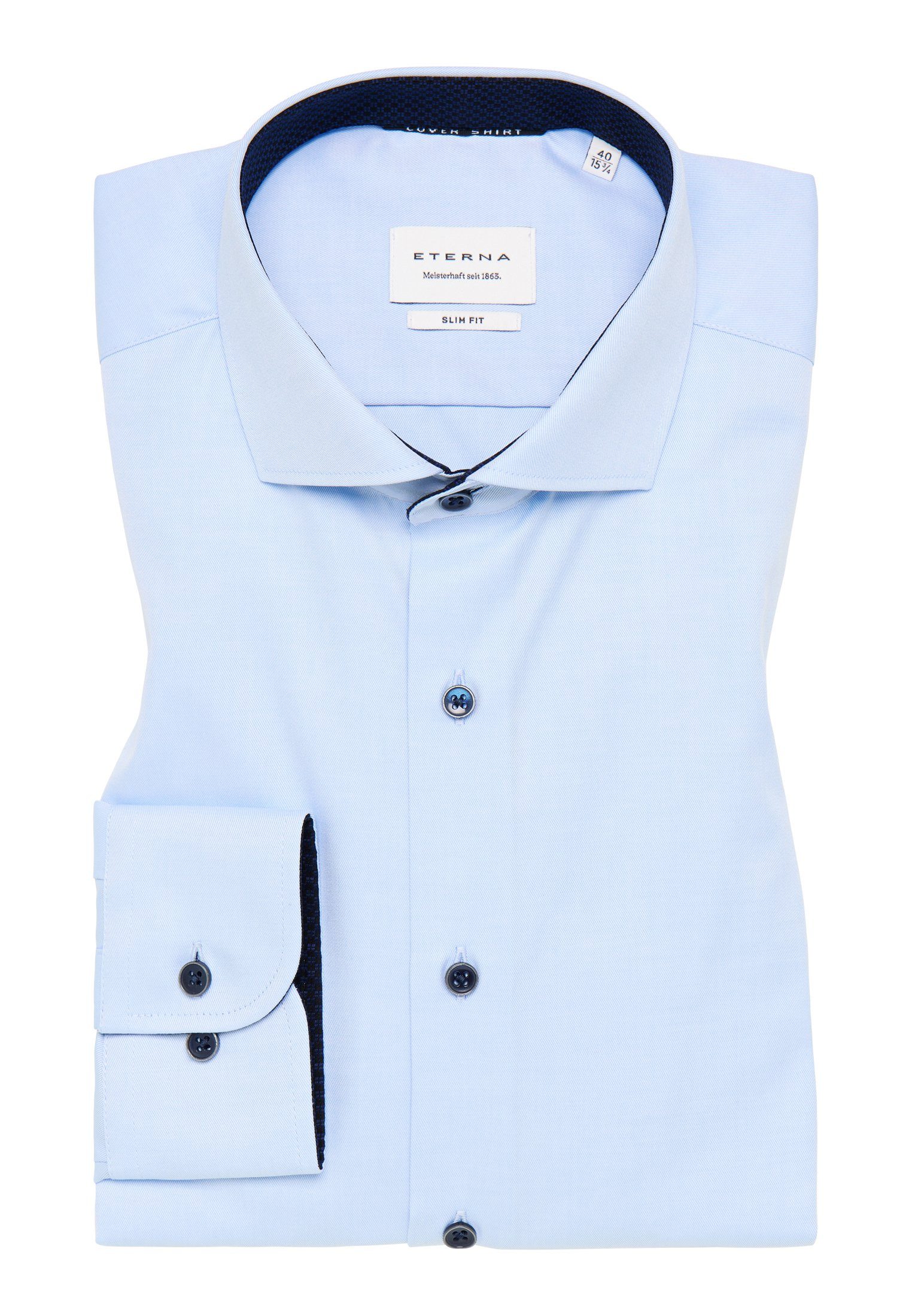 Eterna Overhemd met lange mouwen Slim fit NON IRON (strijkvrij)